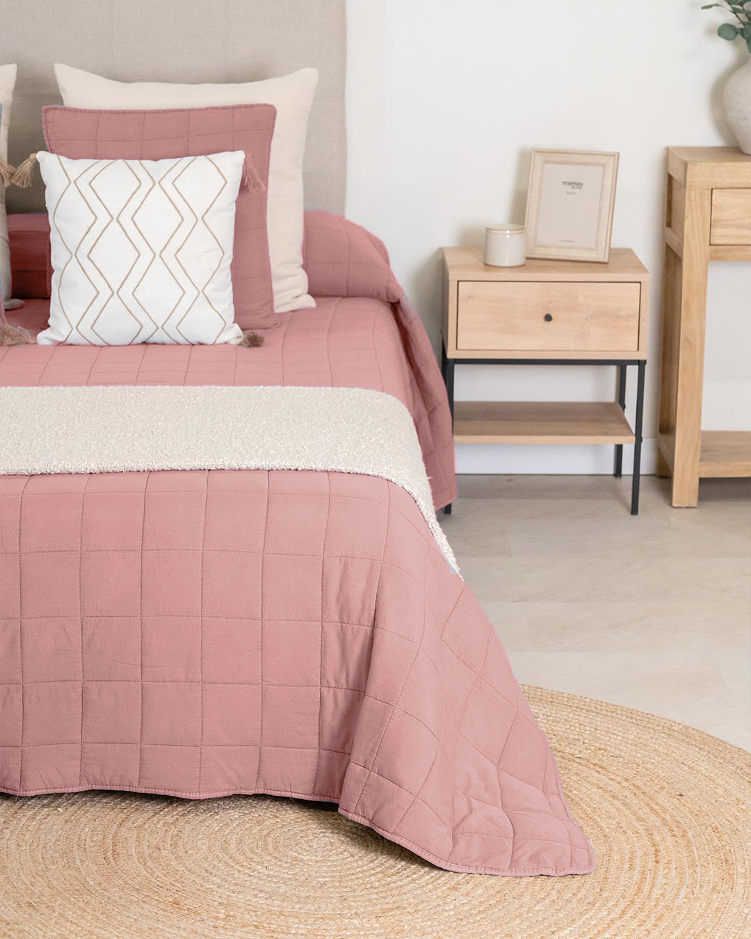 Colcha Cuadros Lisa Rosette