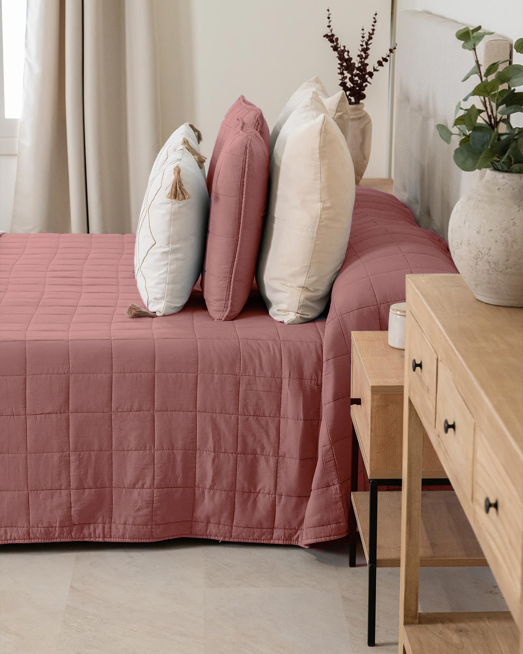 Colcha Cuadros Lisa Rosette