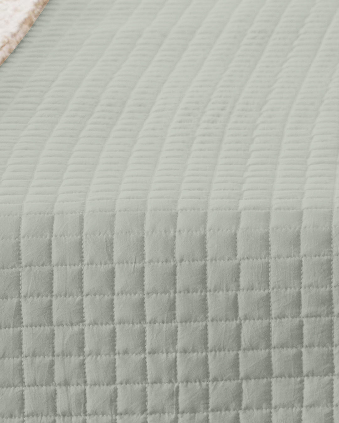 Colcha Cuadrito Lisa Verde Keike