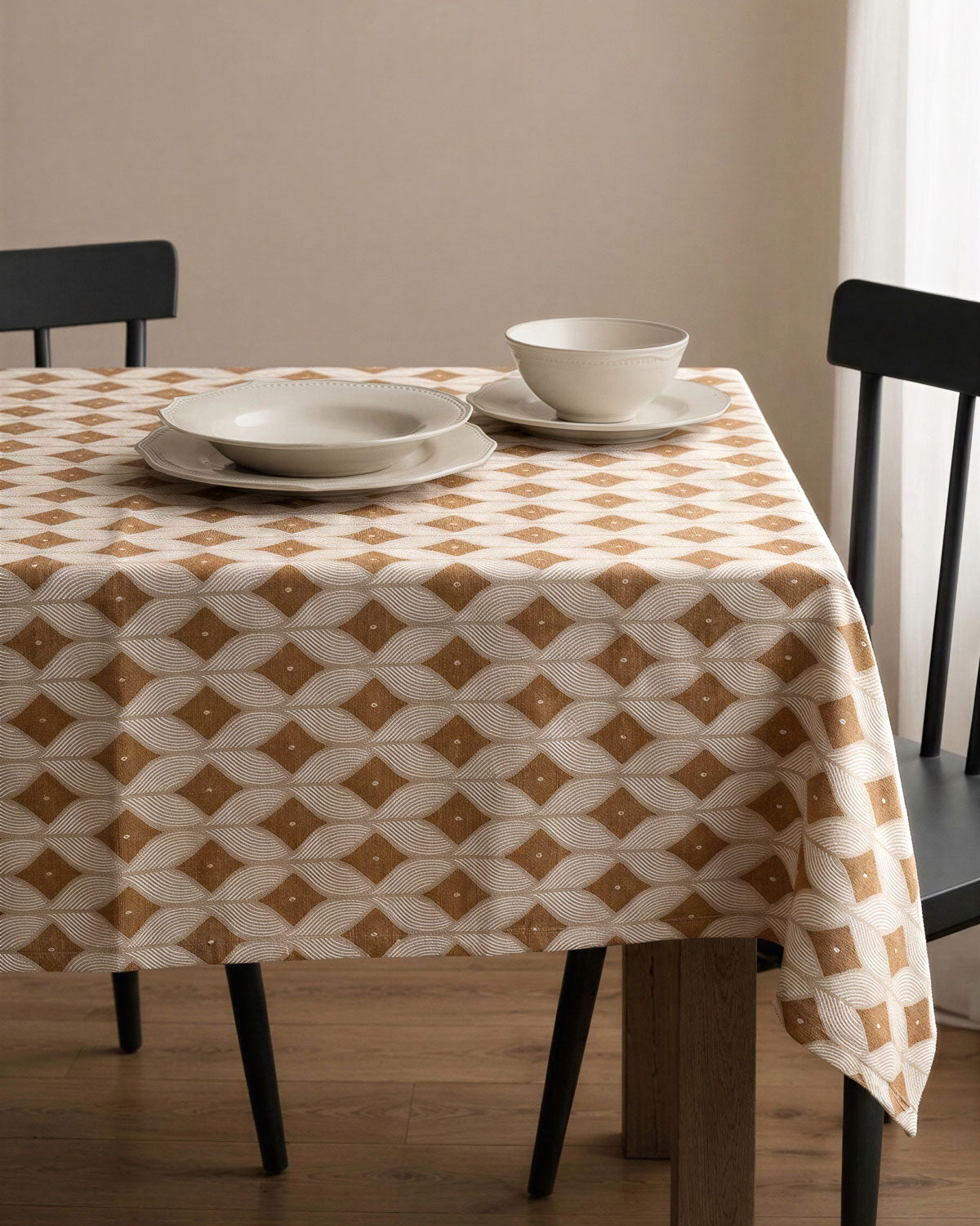 Cabot Stain Resistant Tablecloth, Ochre