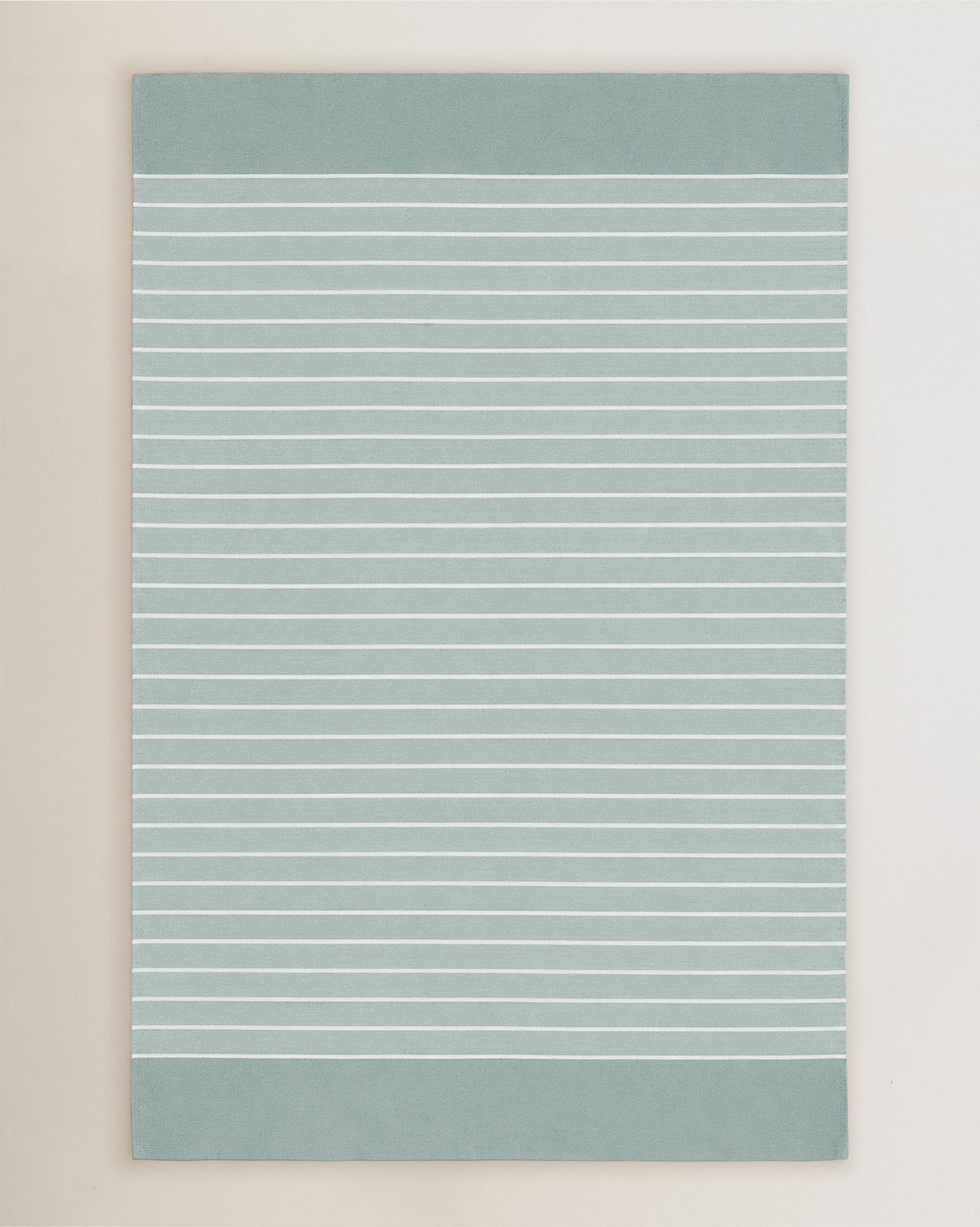 Multipurpose Wide Stripe Ottoman Tiffany Green