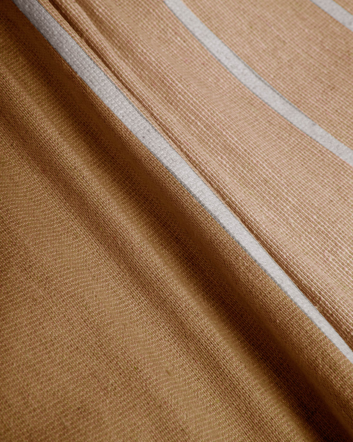 Multipurpose Wide Stripe Ottoman Ochre