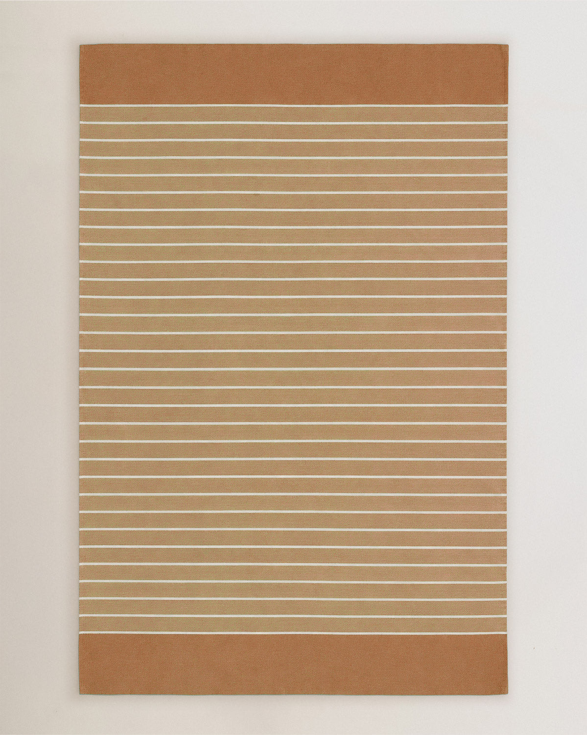 Multipurpose Wide Stripe Ottoman Ochre