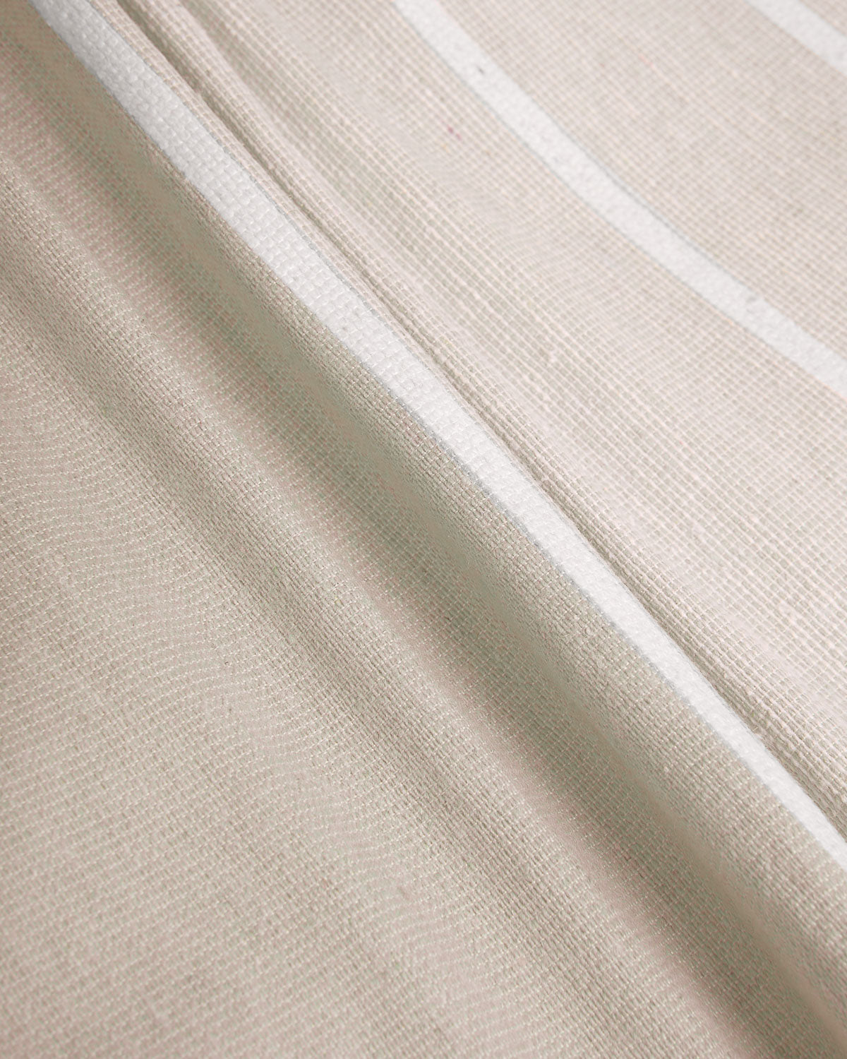 Multipurpose Wide Stripe Ottoman Taupe