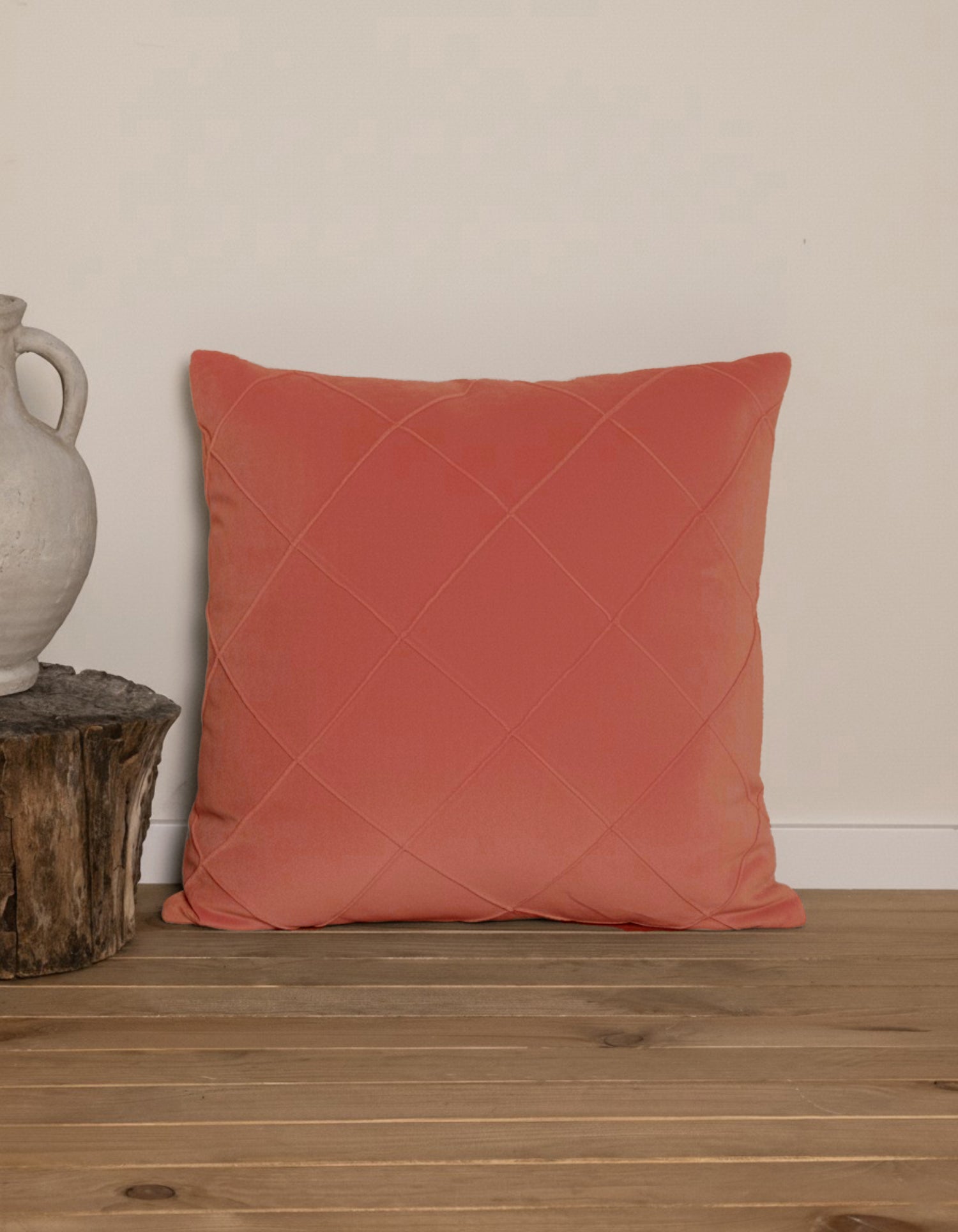 Cojín Terciopelo Algodón Rombo Caldera