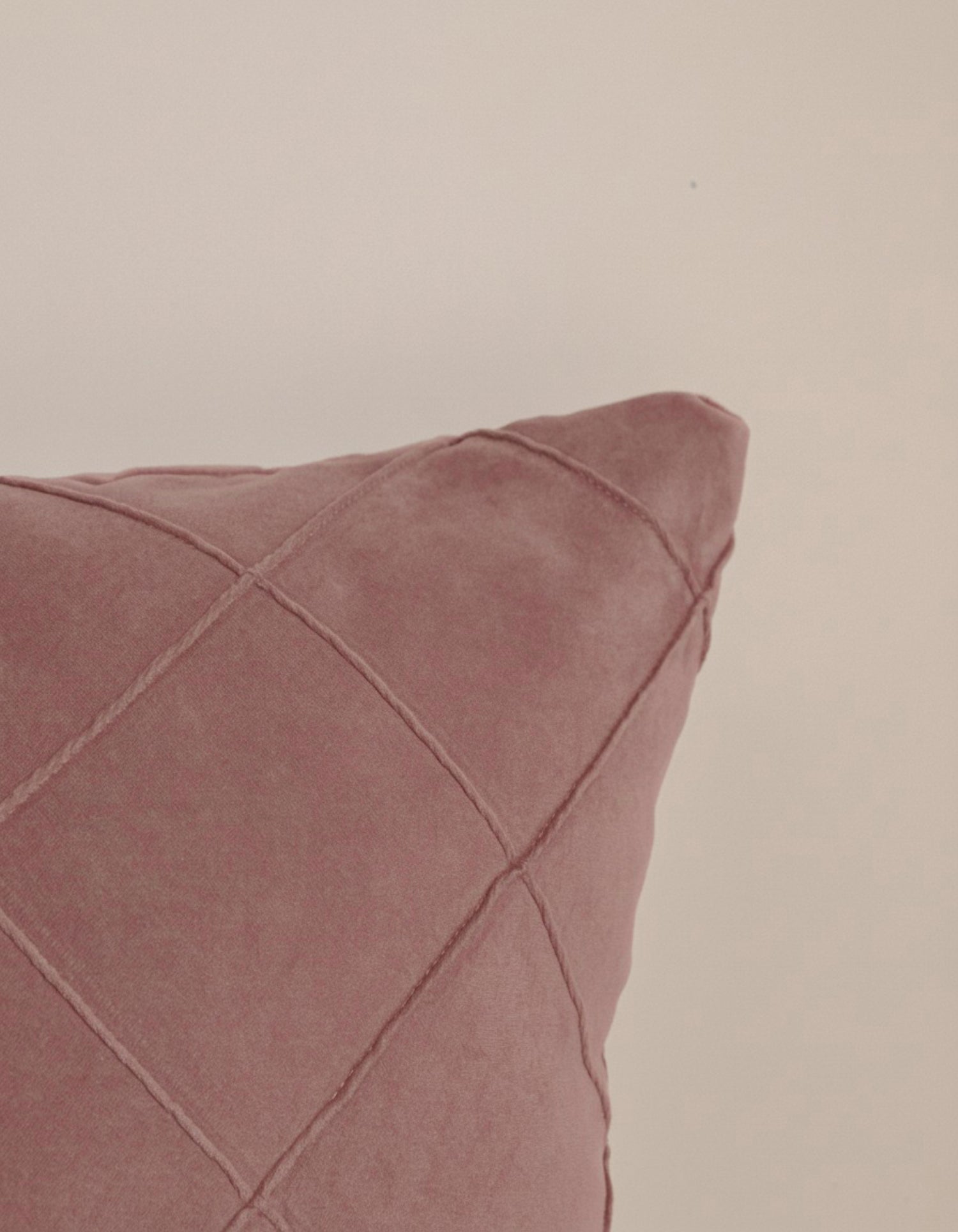 Cojín Terciopelo Algodón Rombo Rosette