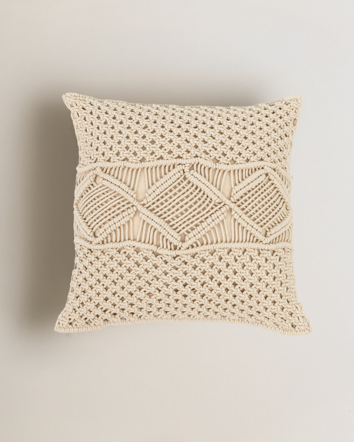 Cojín algodón macrame megara natural
