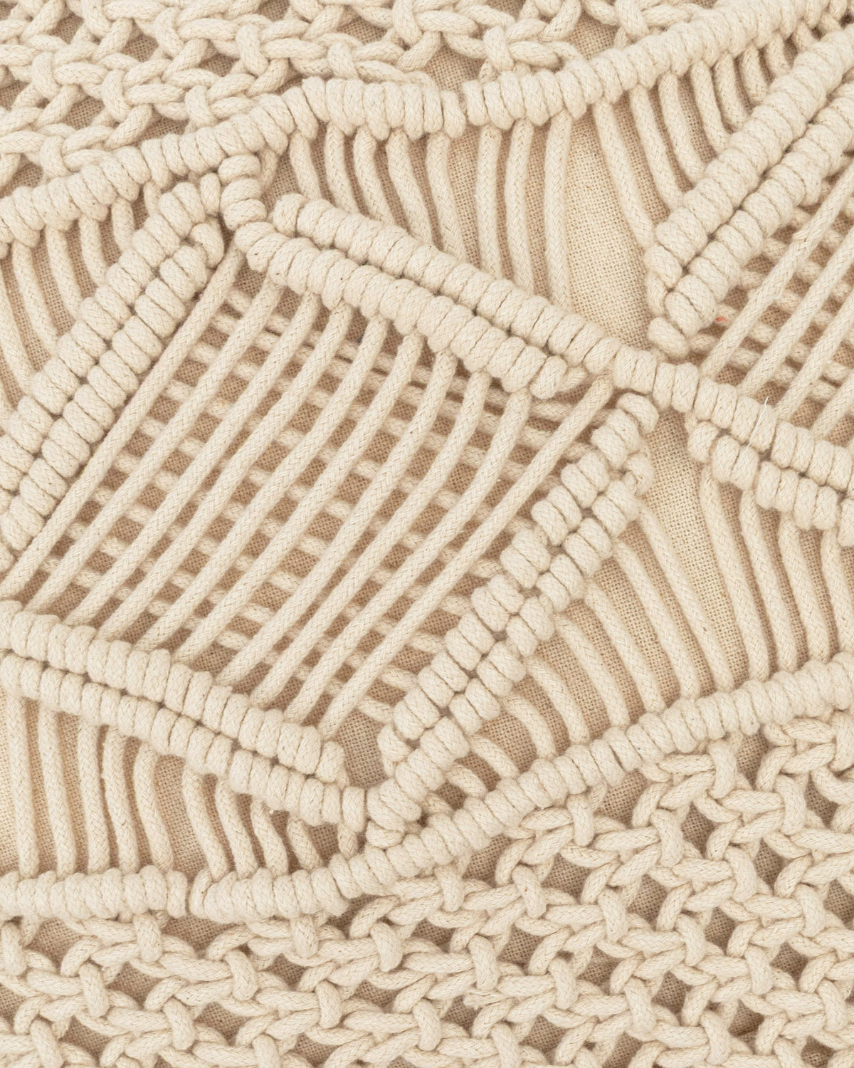 Cojín algodón macrame megara natural