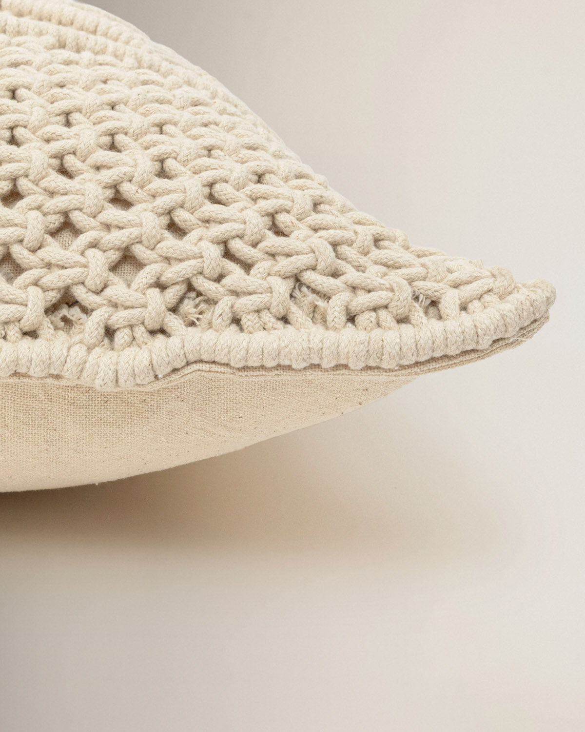 Cojín algodón macrame megara natural