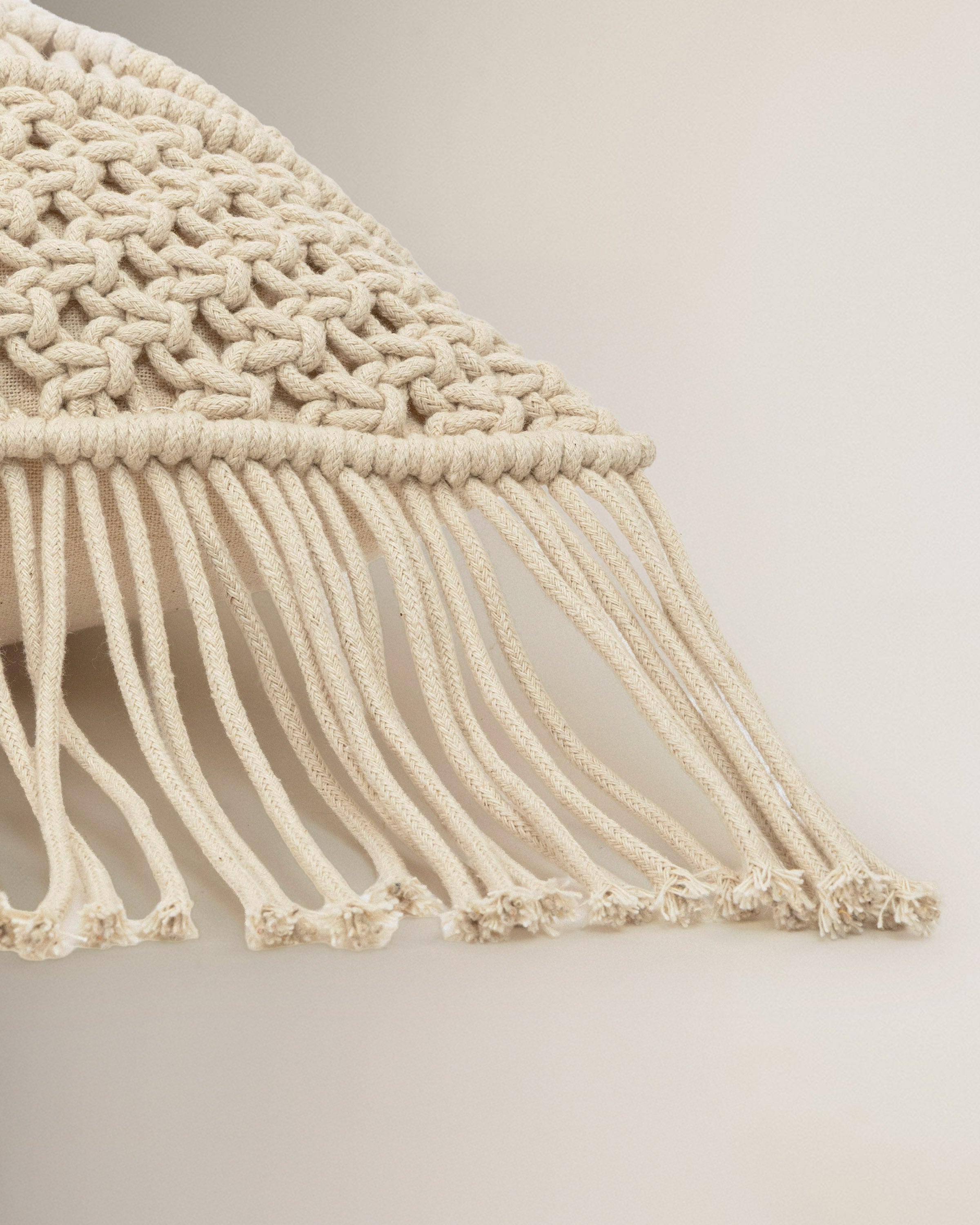 Cojín algodón macrame cleto natural