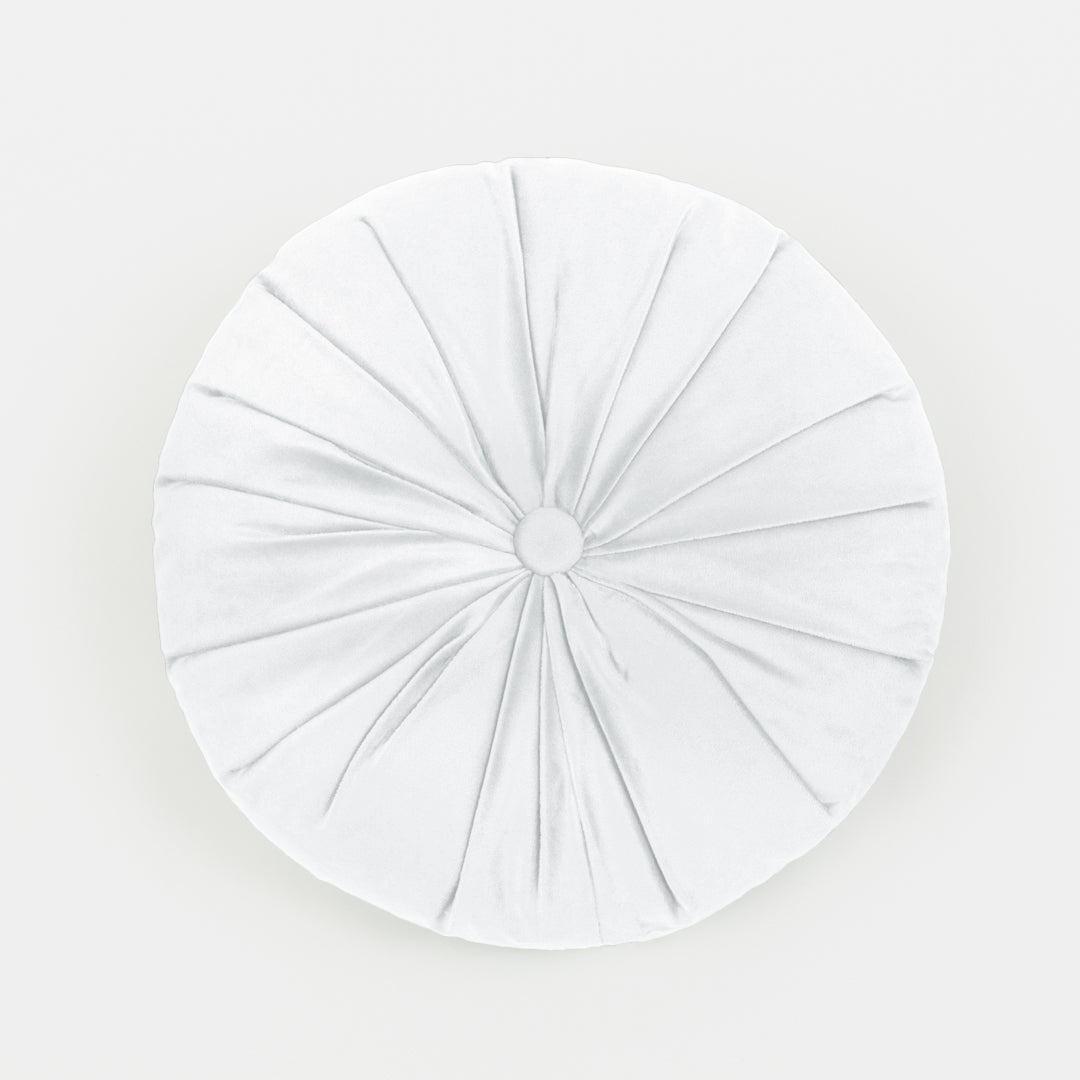 Cojín Terciopelo Algodón Oreo Blanco