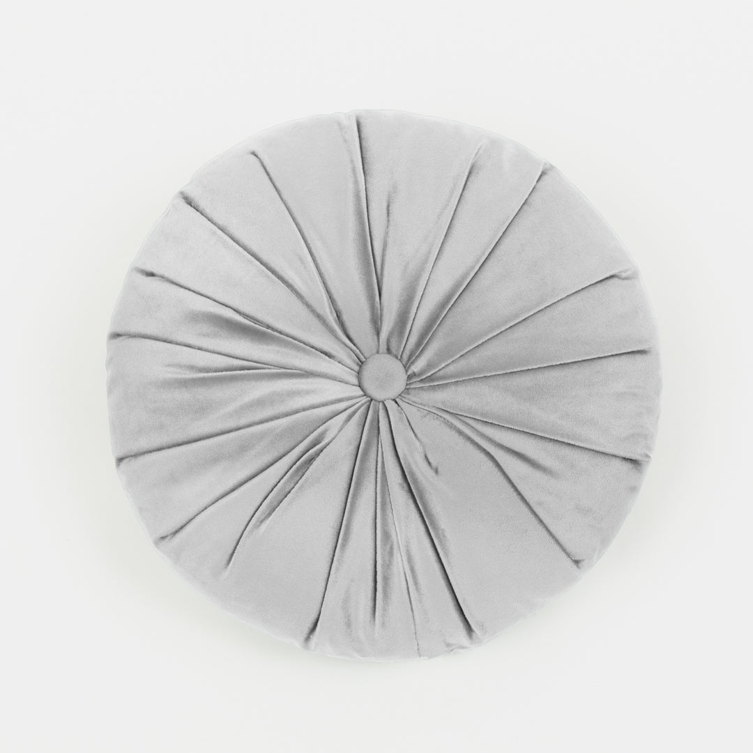 Cojín Terciopelo Algodón Oreo Gris Claro