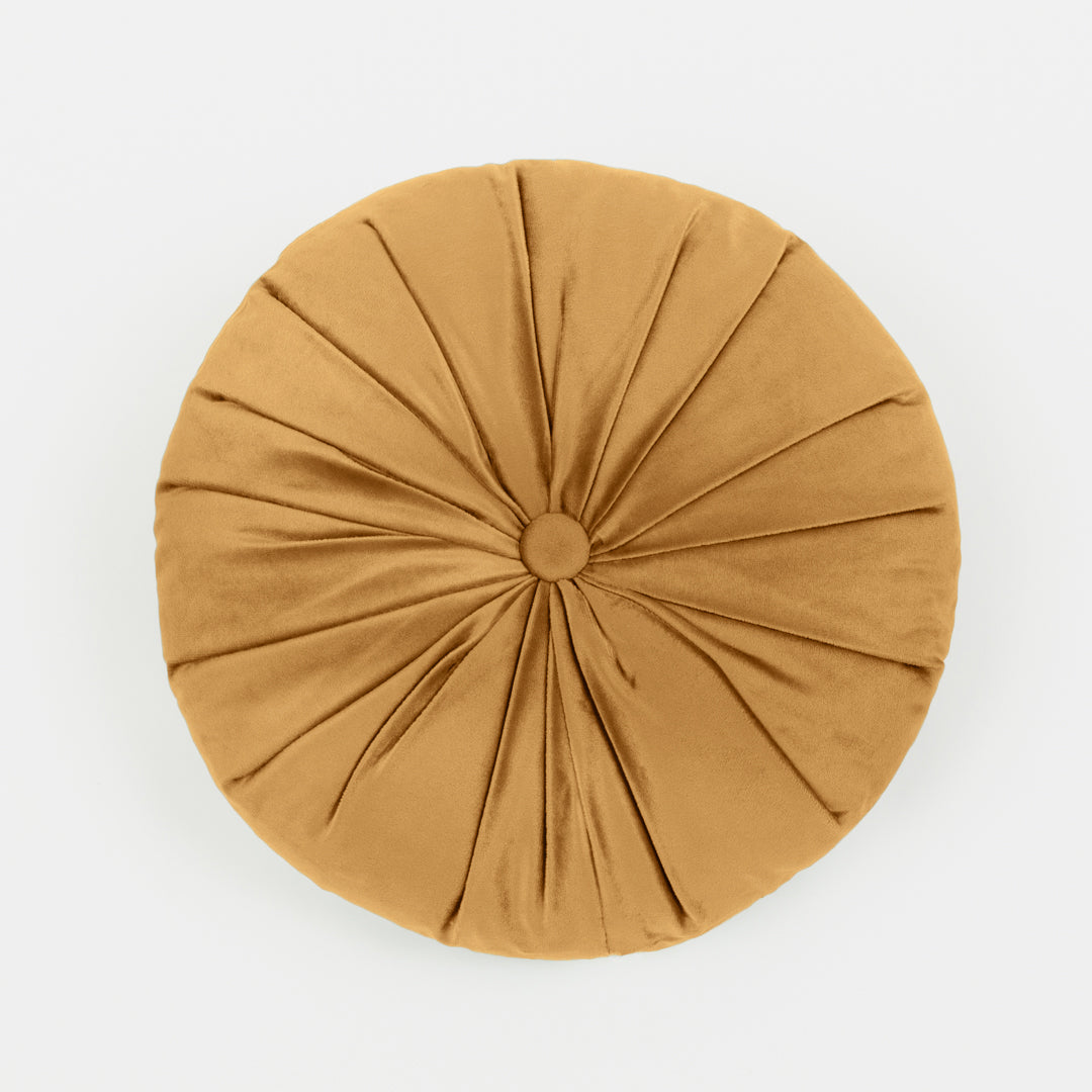 Cojín Terciopelo Algodón Oreo Ocre