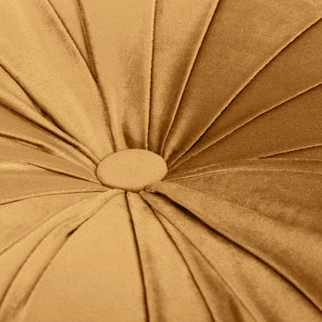 Cojín Terciopelo Algodón Oreo Ocre