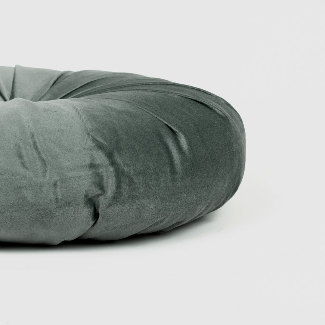 Cojín Terciopelo Algodón Oreo Verde Seco