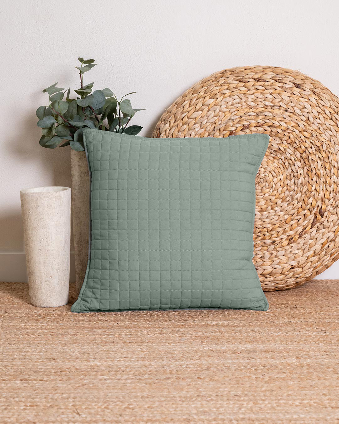 Cojín Cuadrito Liso Verde Keike