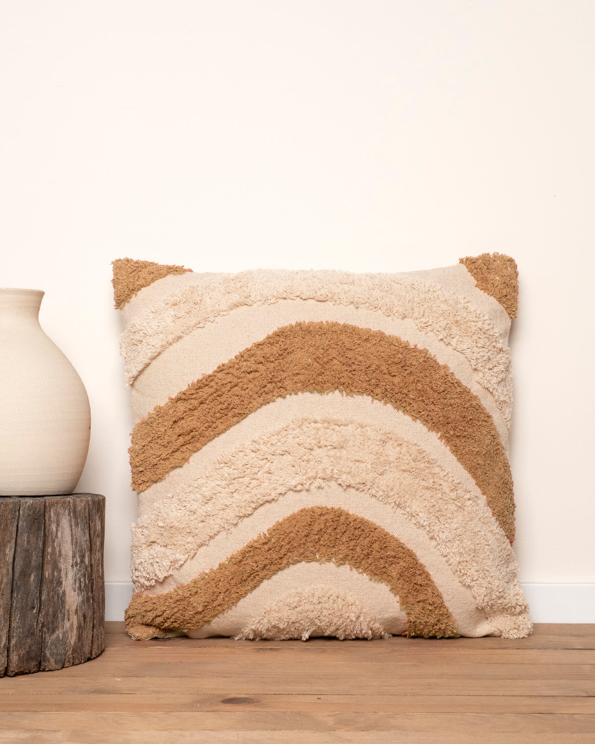 Cojín Algodón Tejada Ocre