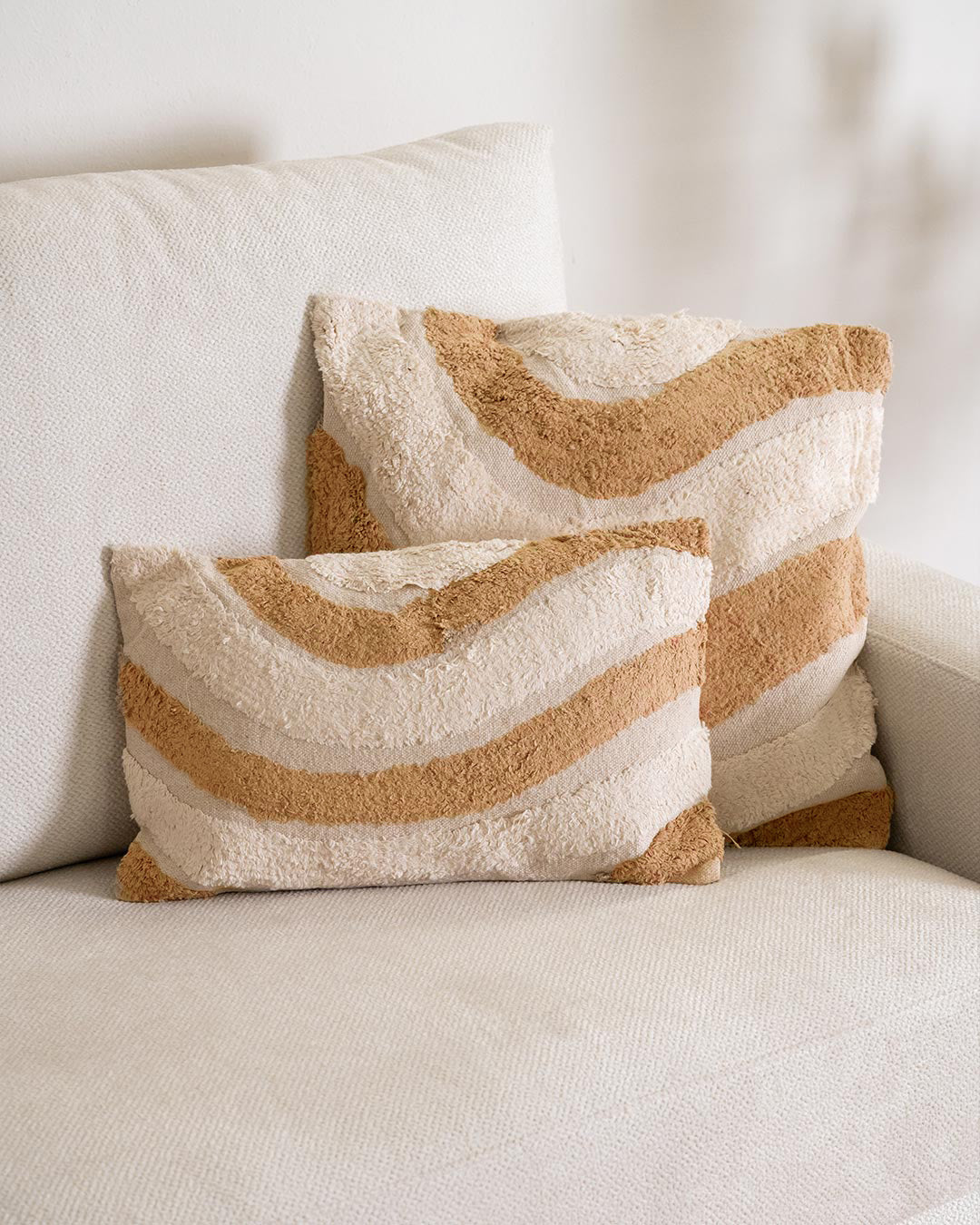 Cojín Algodón Tejada Ocre