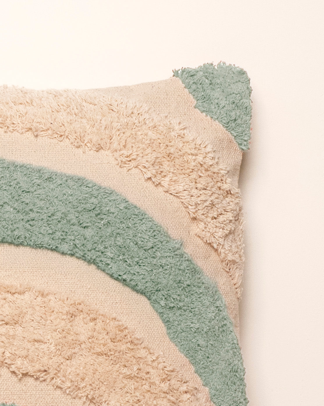 Cojín Algodón Tejada Verde Seco