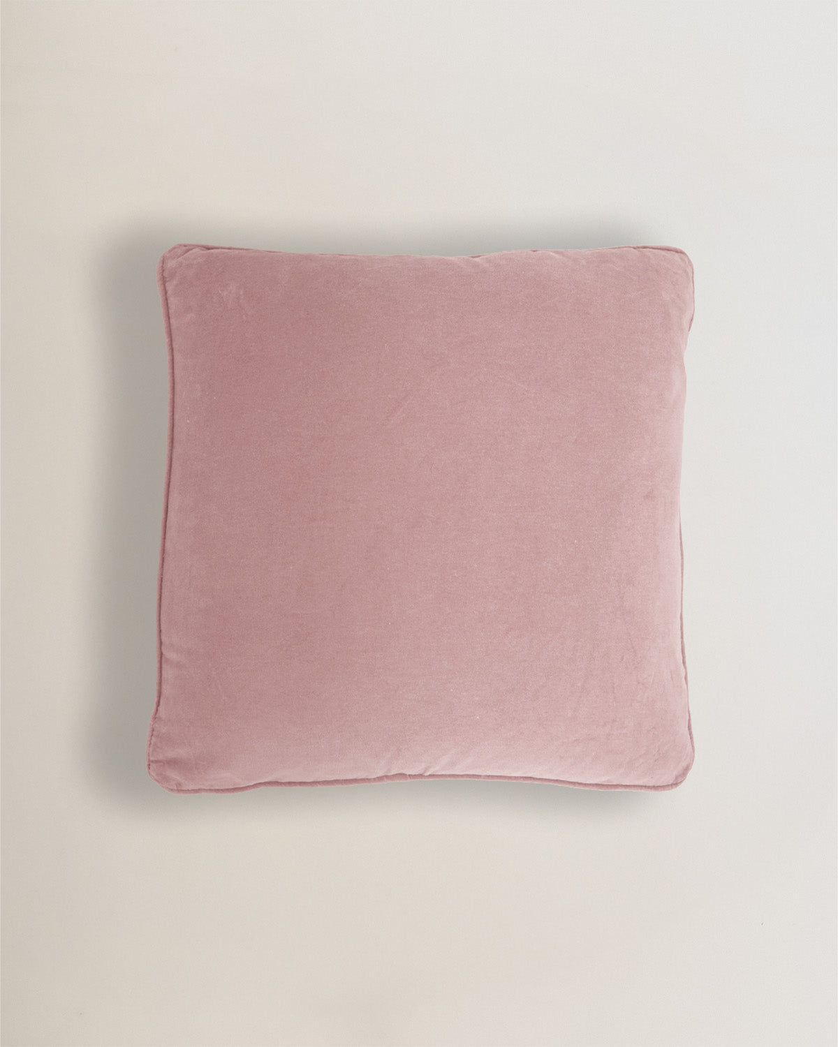 Cojín algodón terciopelo rosa keike