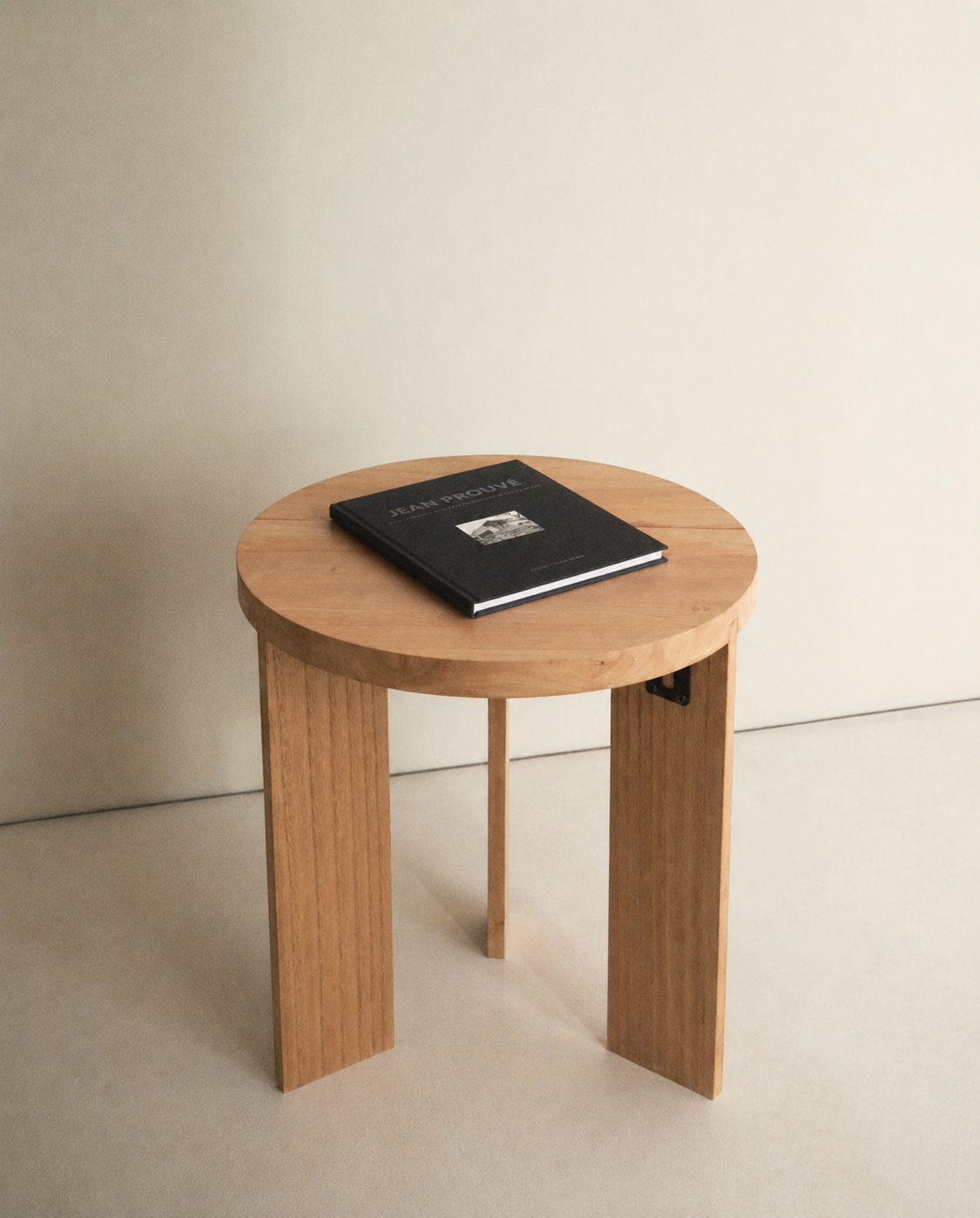 Mesa Auxiliar Redonda Madera Marrón