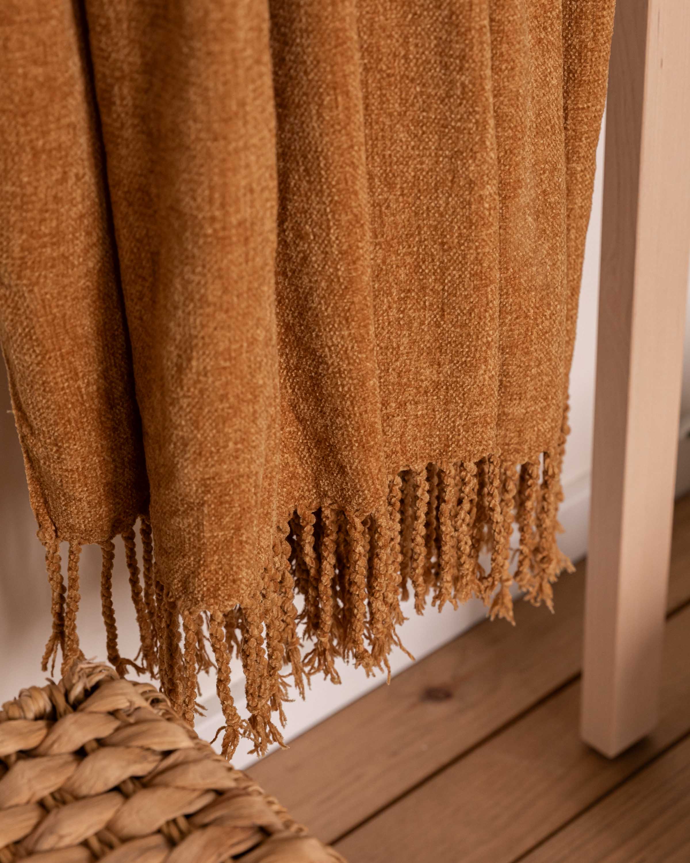 Plaid Chenilla Ocre