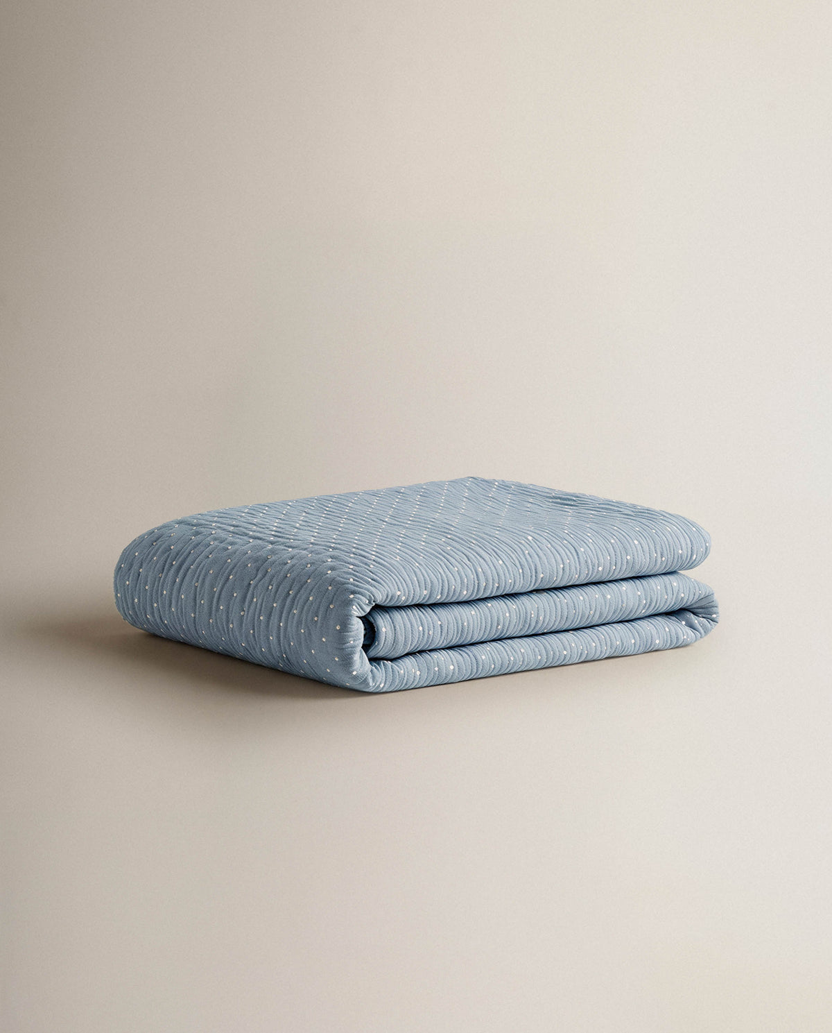 Colcha doble tela jacquard punto indigo