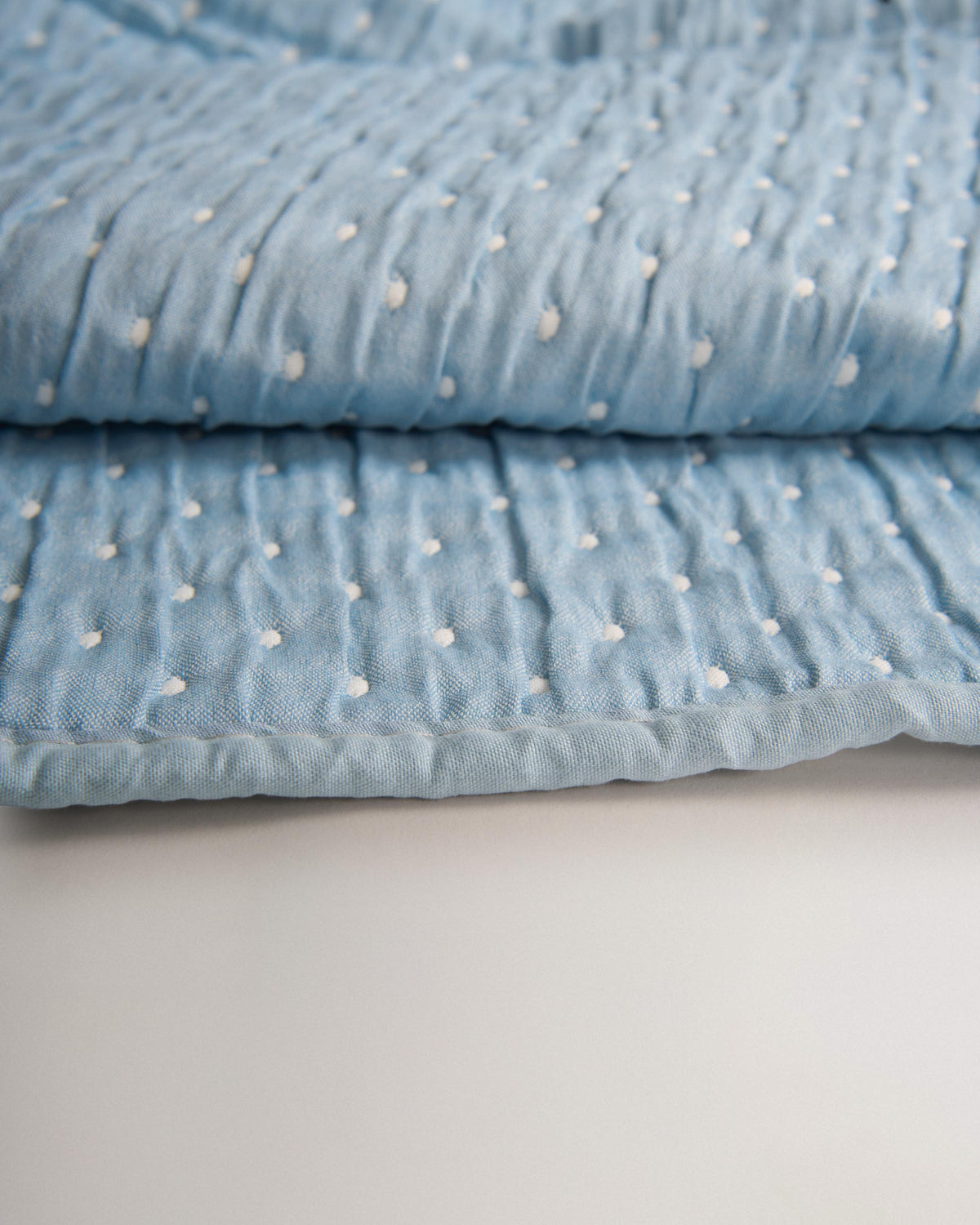 Colcha doble tela jacquard punto indigo