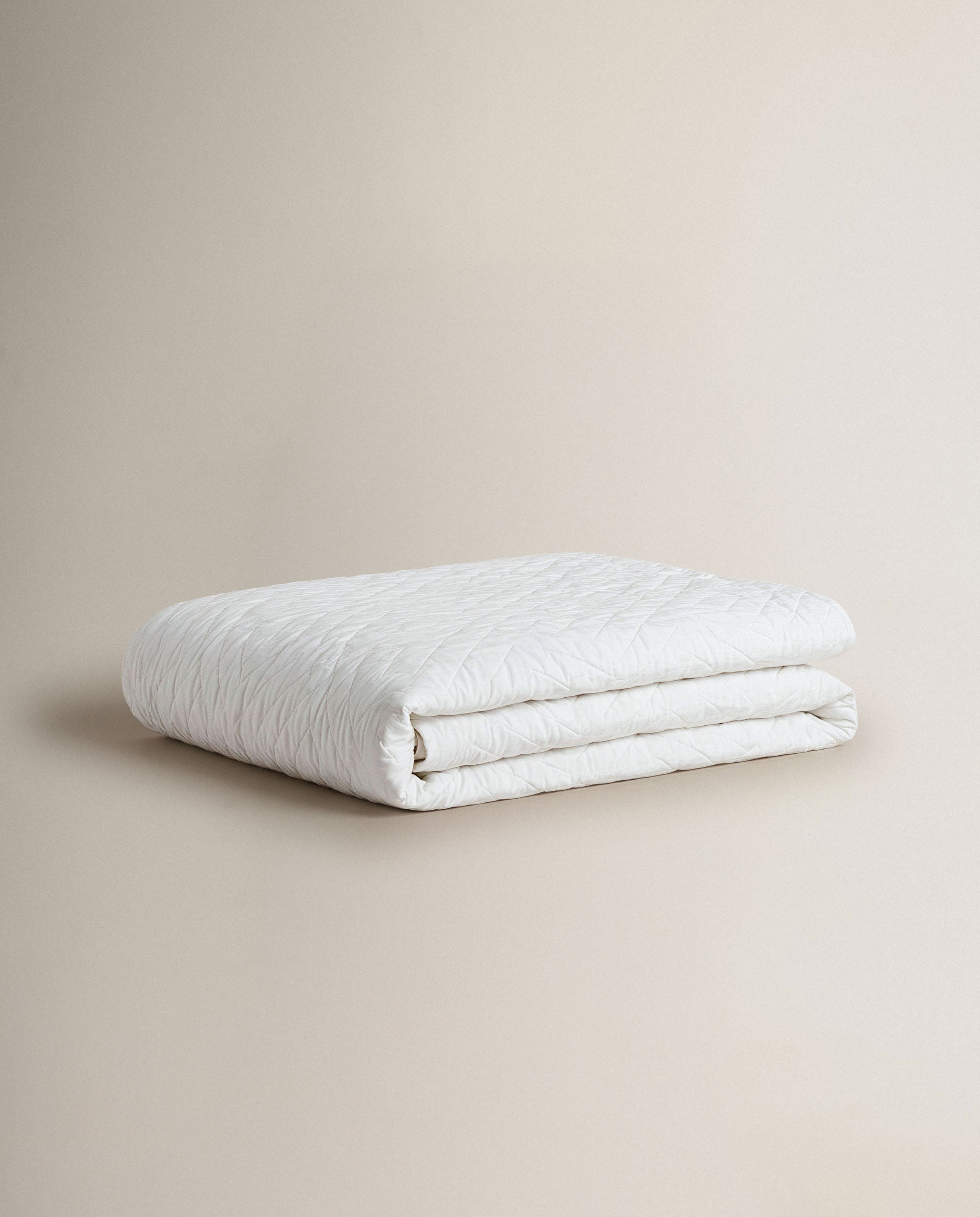 Colcha doble tela jacquard nela blanco