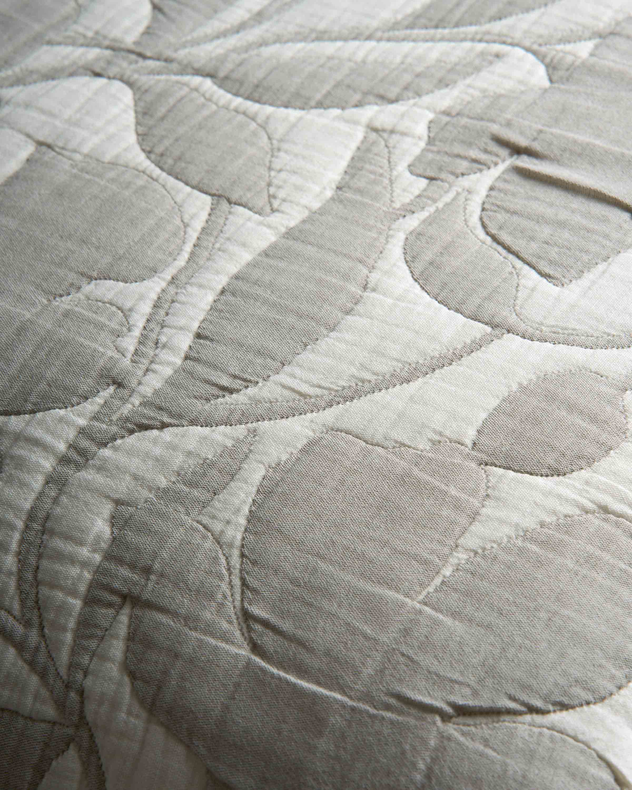 Colcha doble tela algodón jacquard flormar verde seco