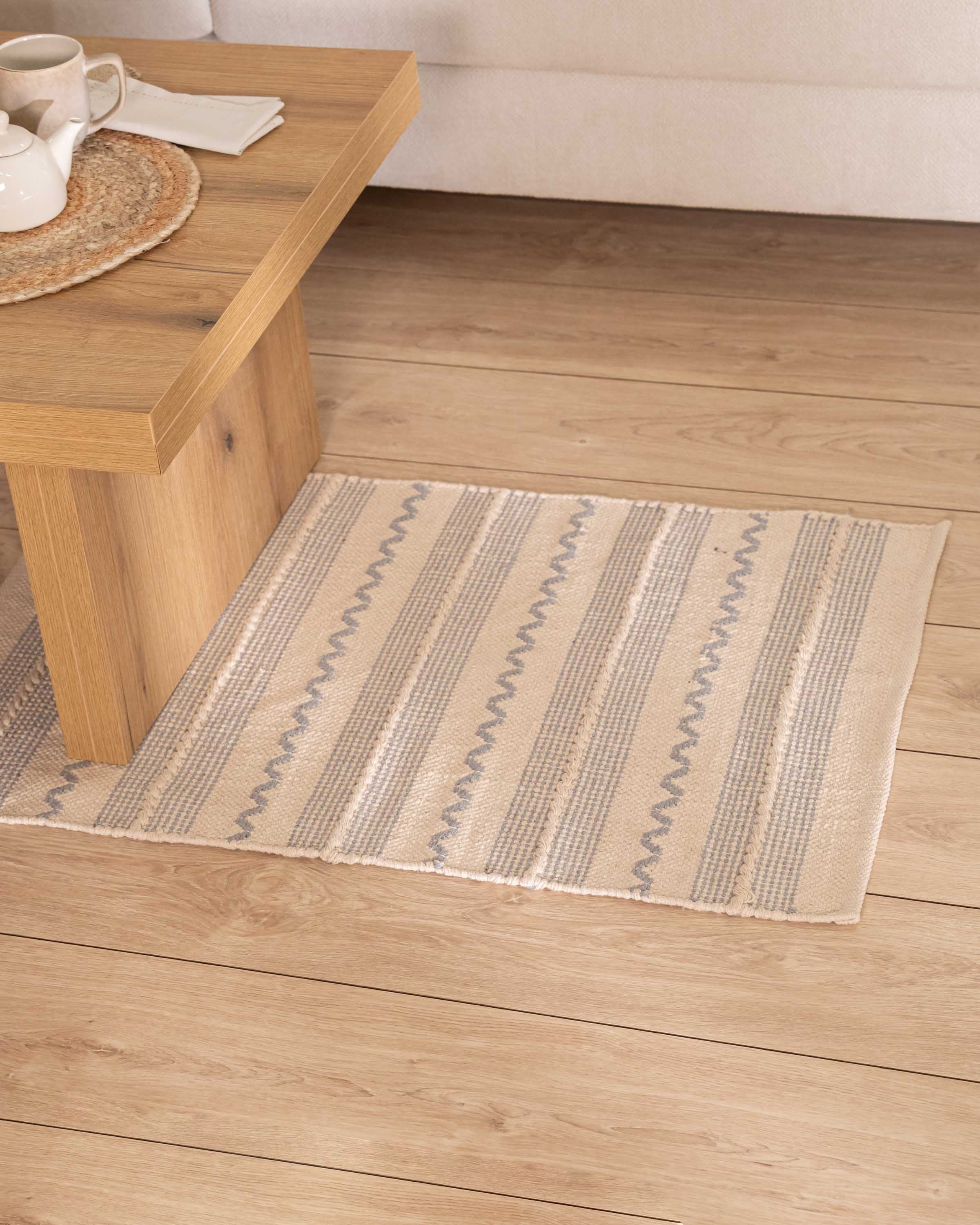 Alfombra Algodón Portugués Gris