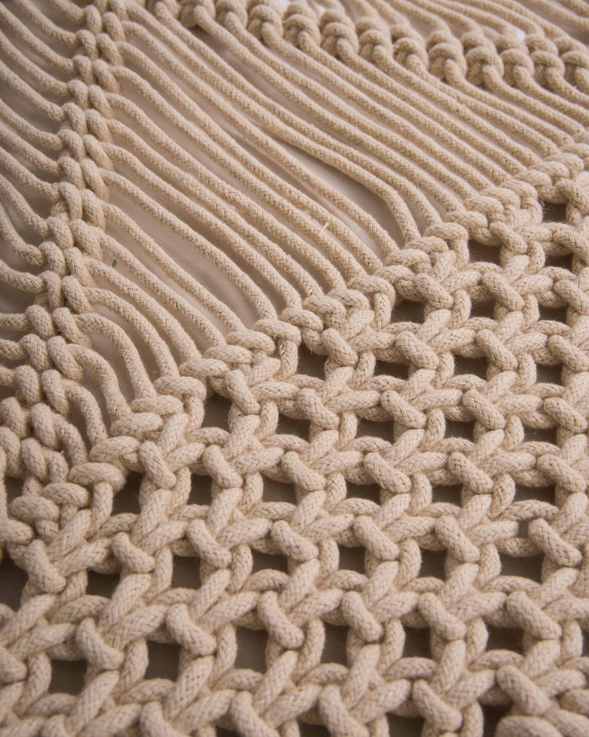 Camino mesa algodón macramé calabria natural