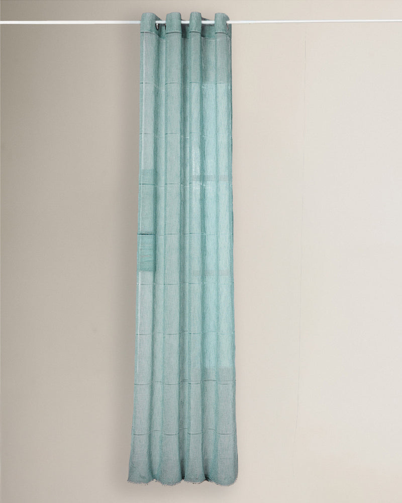 Cortina ollao kenitra semitranslúcida verde tiffany