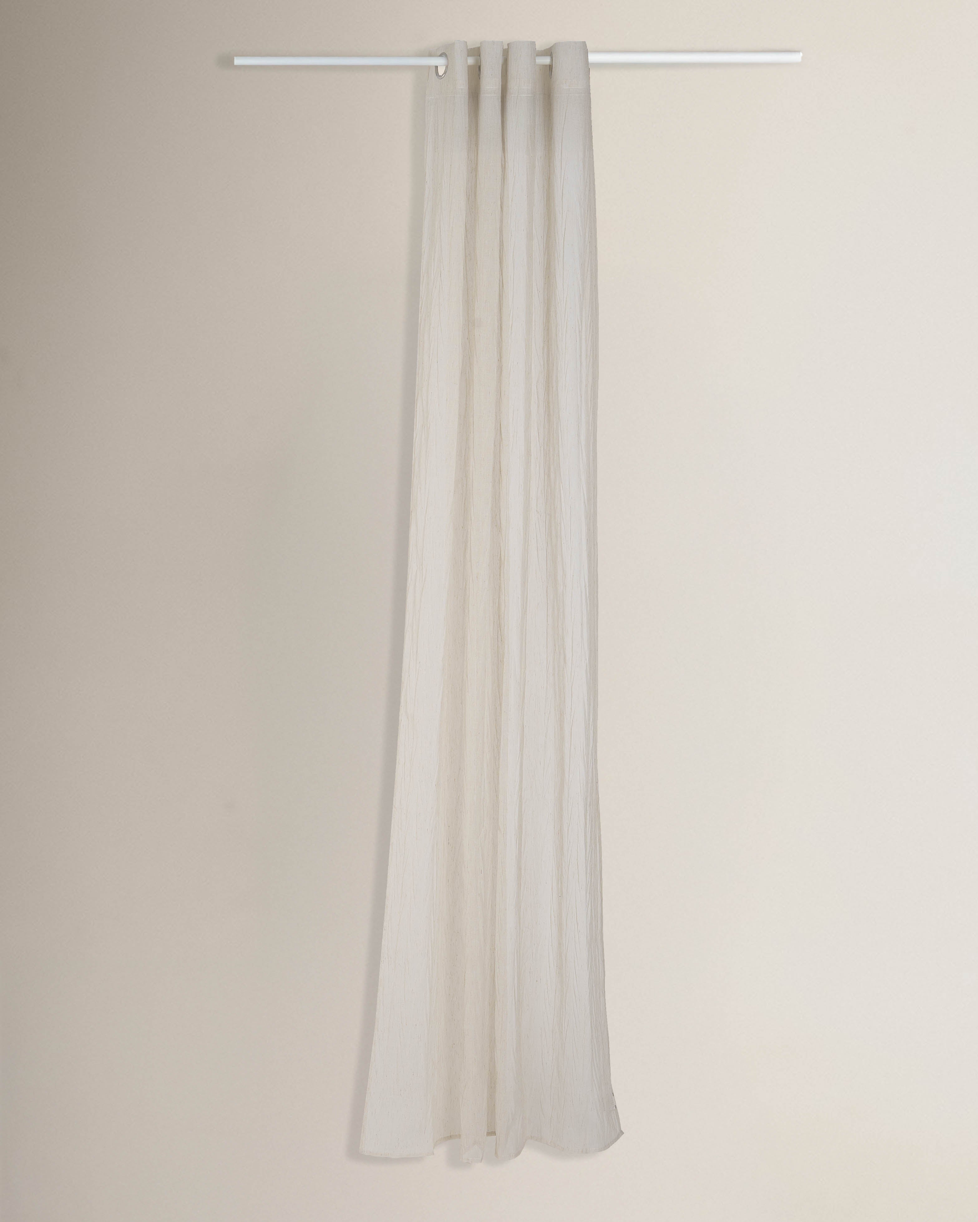 Cortina ollao liebe semitranslúcida beige