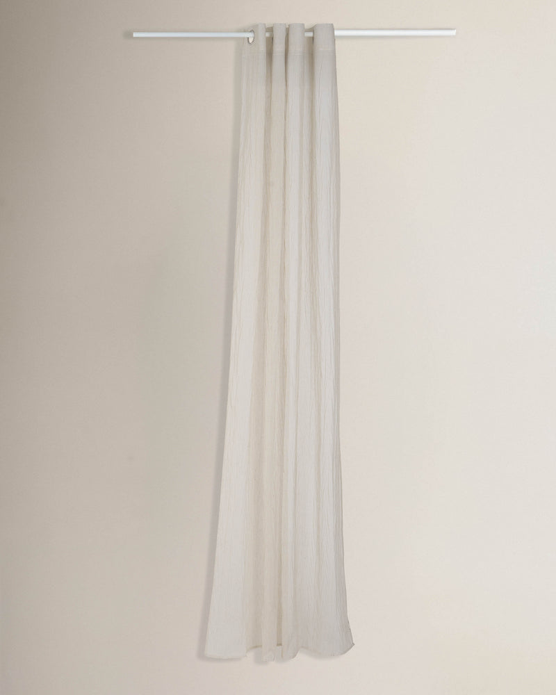 Cortina ollao liebe semitranslúcida beige