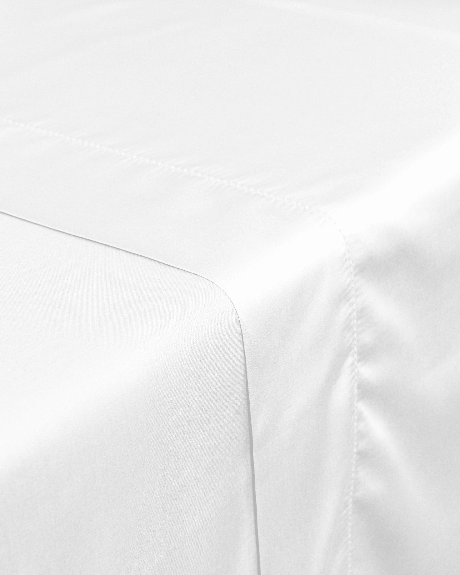 Juego de Sábanas Satén con Vainica Lisas Blanco