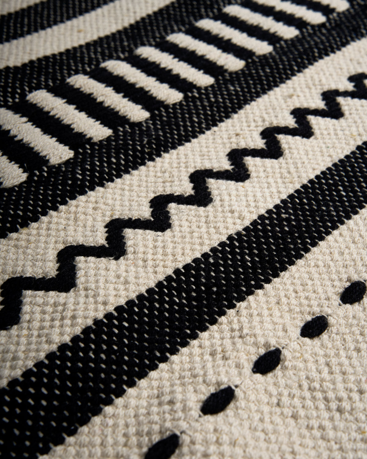 Alfombra Algodón Leito Negro