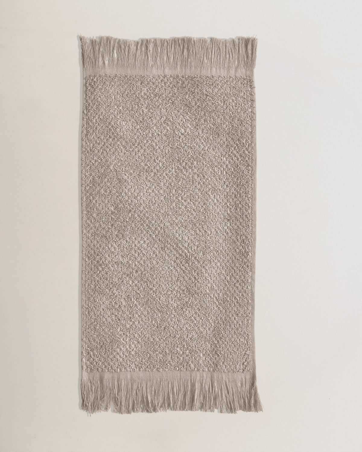 Chenille Towel with Fringe, Plain, 550g, Light Grey