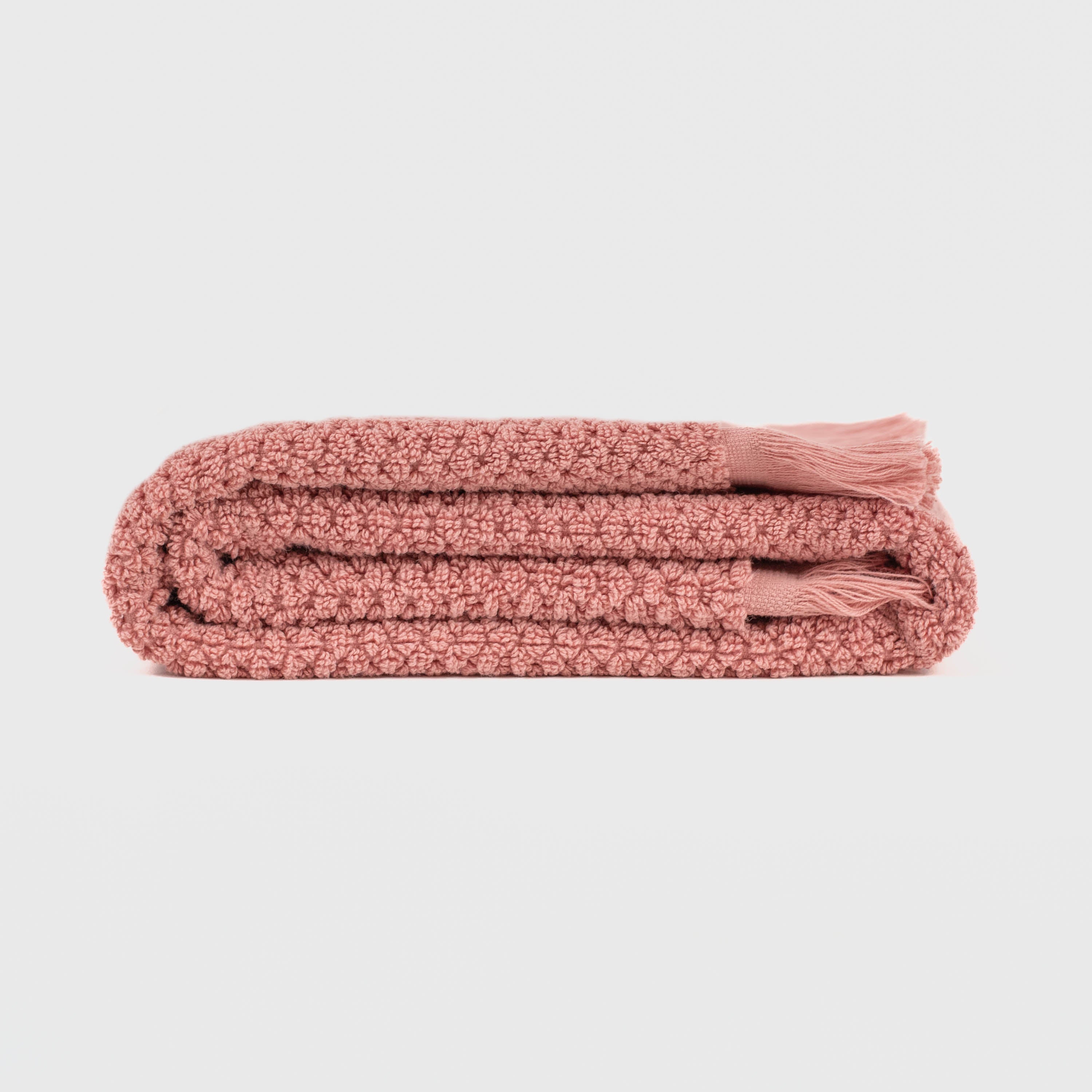 Alfombrin franges rico rico nido liso 870gr Rosa Keike