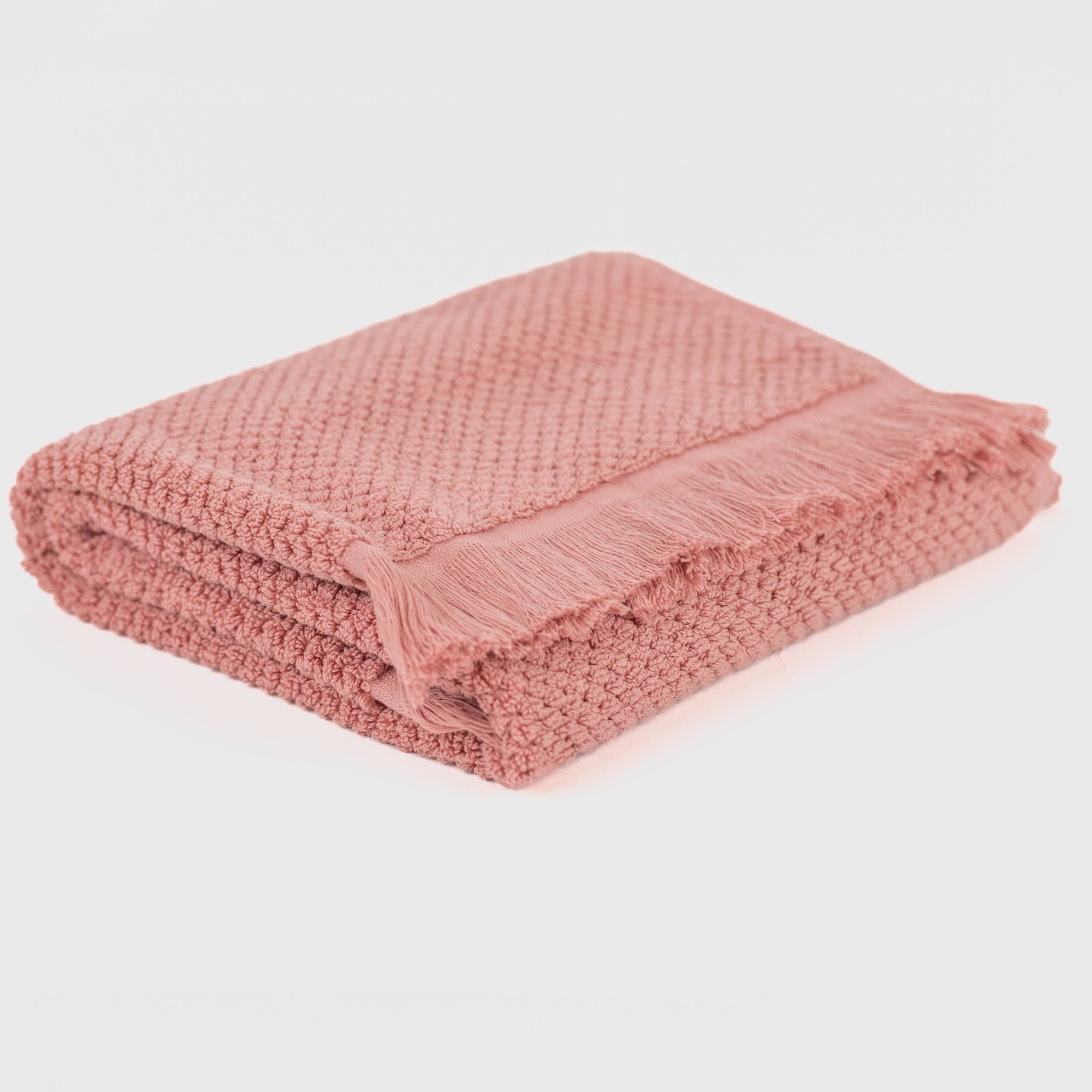 Alfombrin franges rico rico nido liso 870gr Rosa Keike