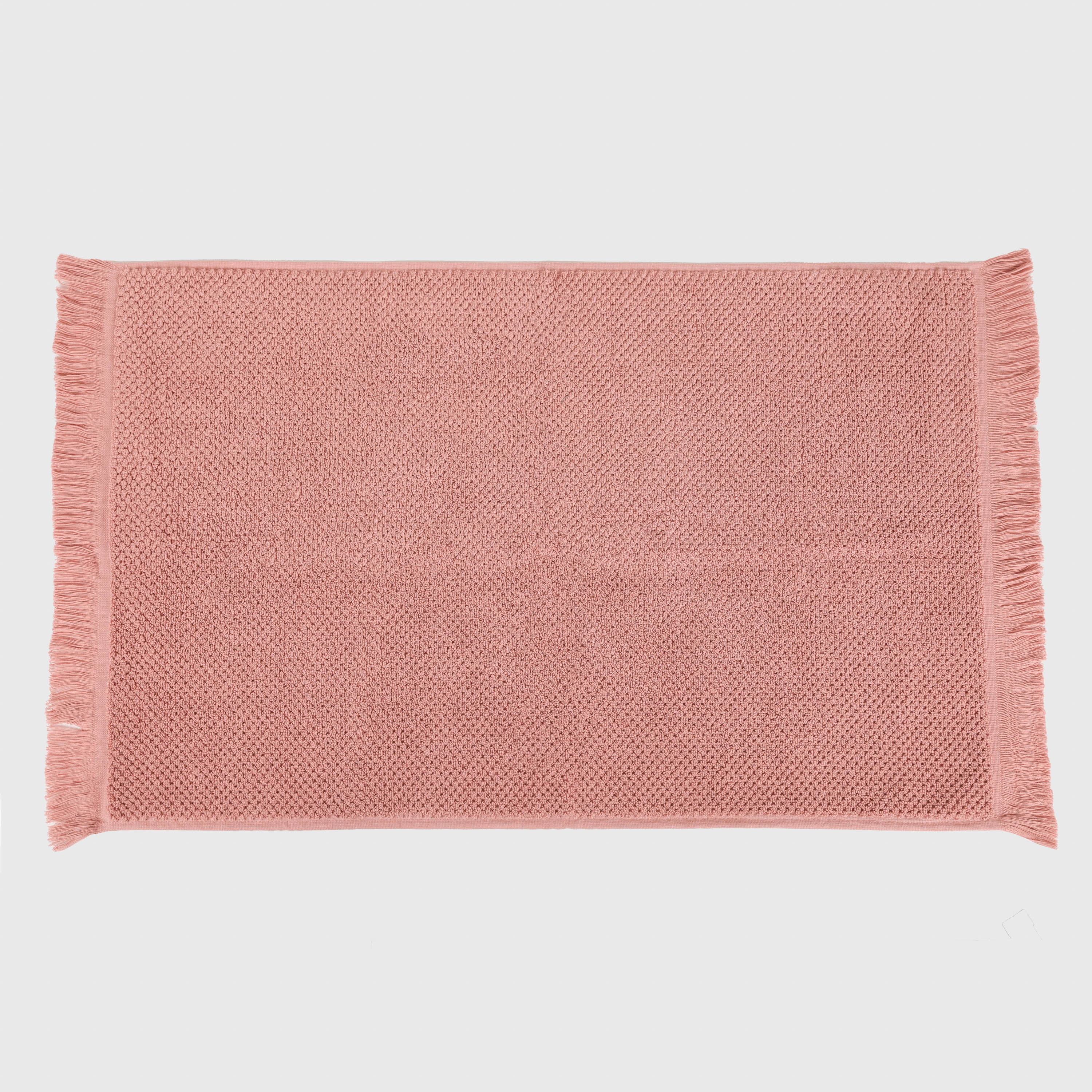 Alfombrin franges rico rico nido liso 870gr Rosa Keike