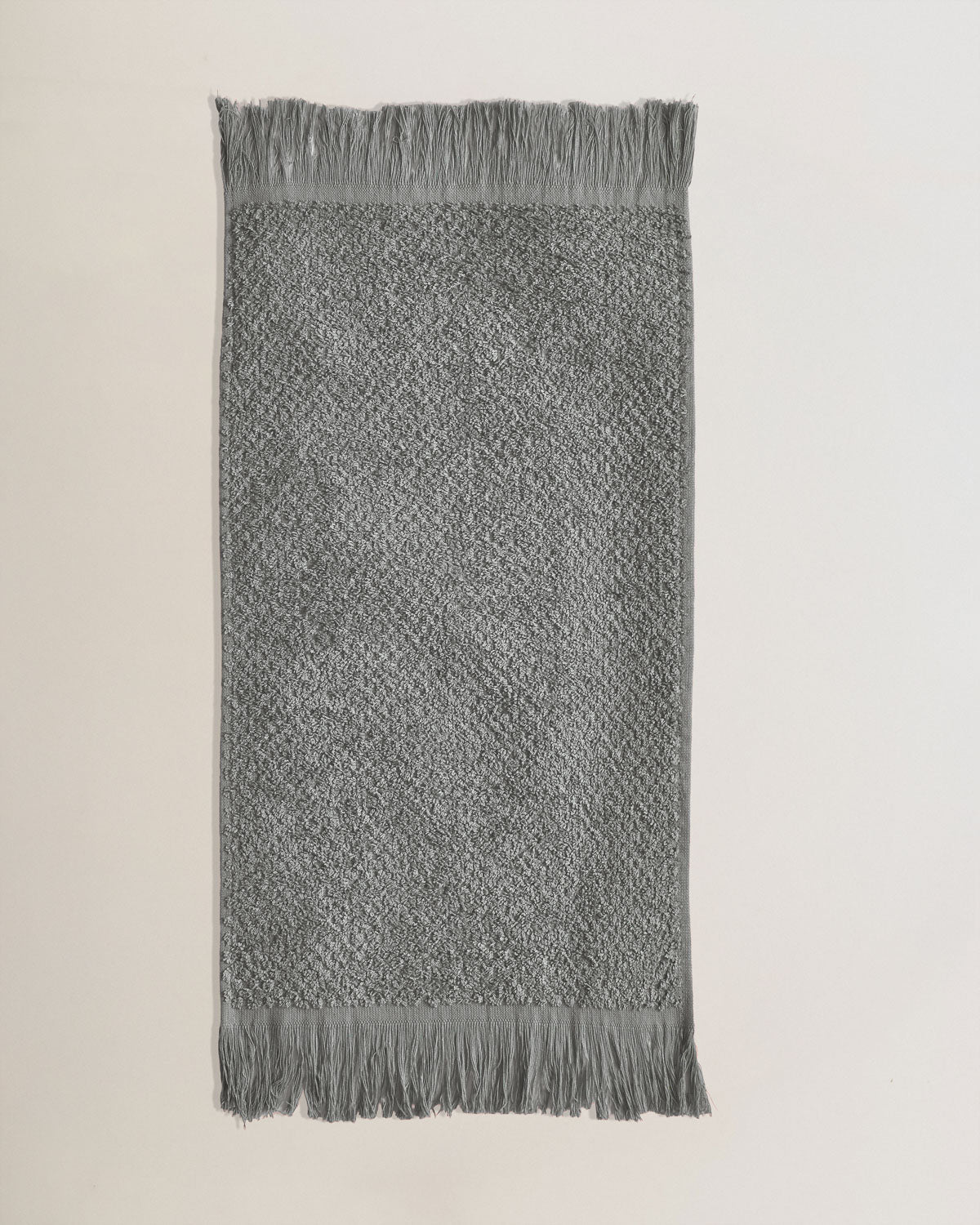 Chenille Towel with Fringe, Plain, 550g, Blue, Keike