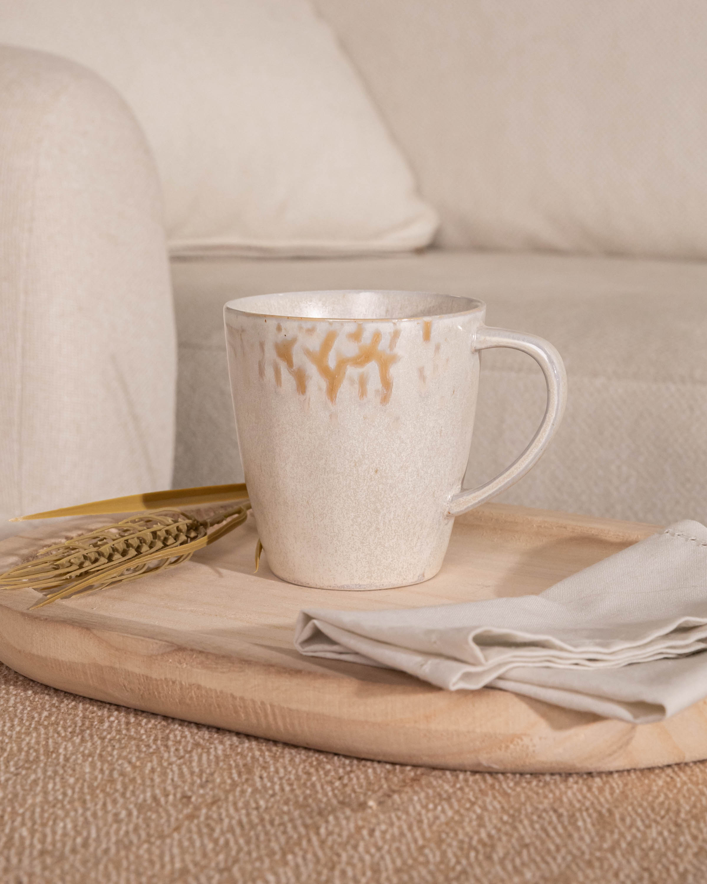 Taza gres clauvelia envejecido