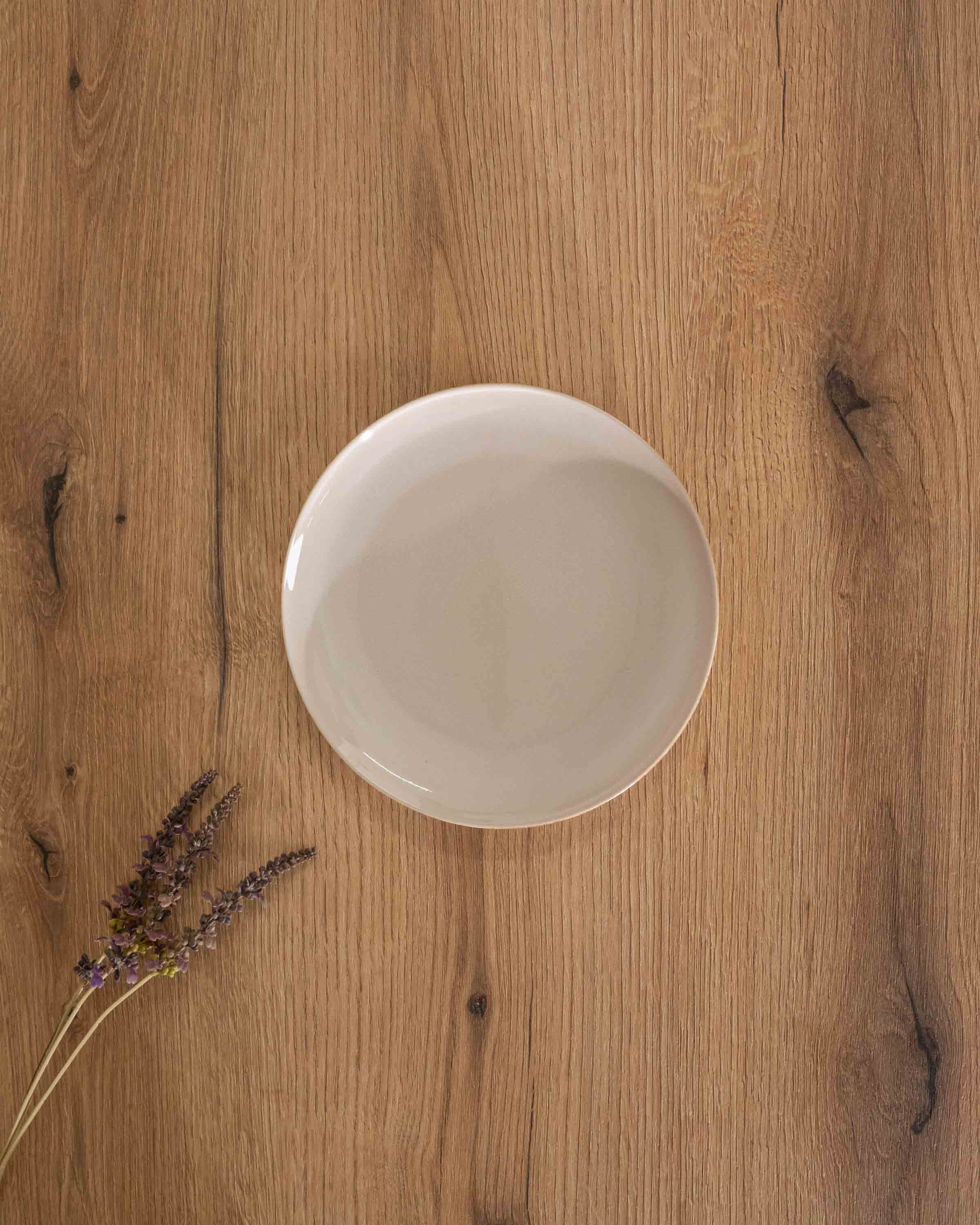 Plato postre gres danilia beige