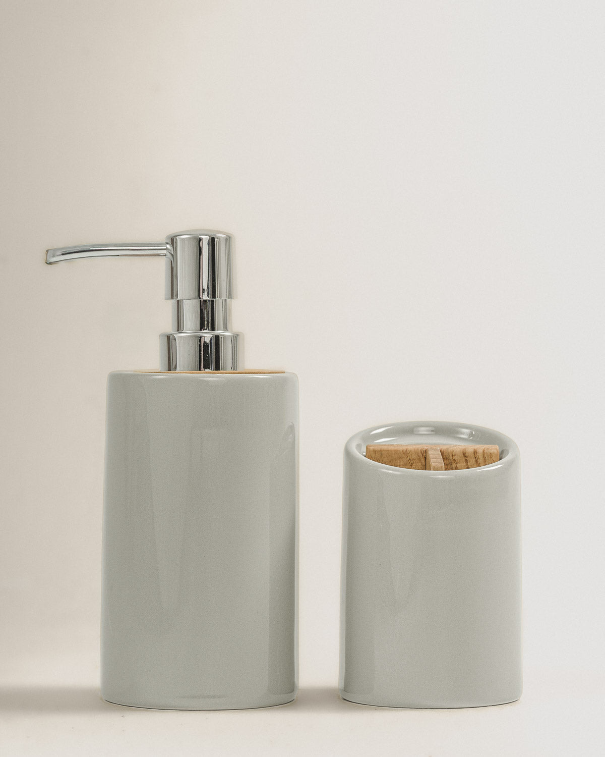 Vaso Cepillo Dientes Gres Clarine Gris