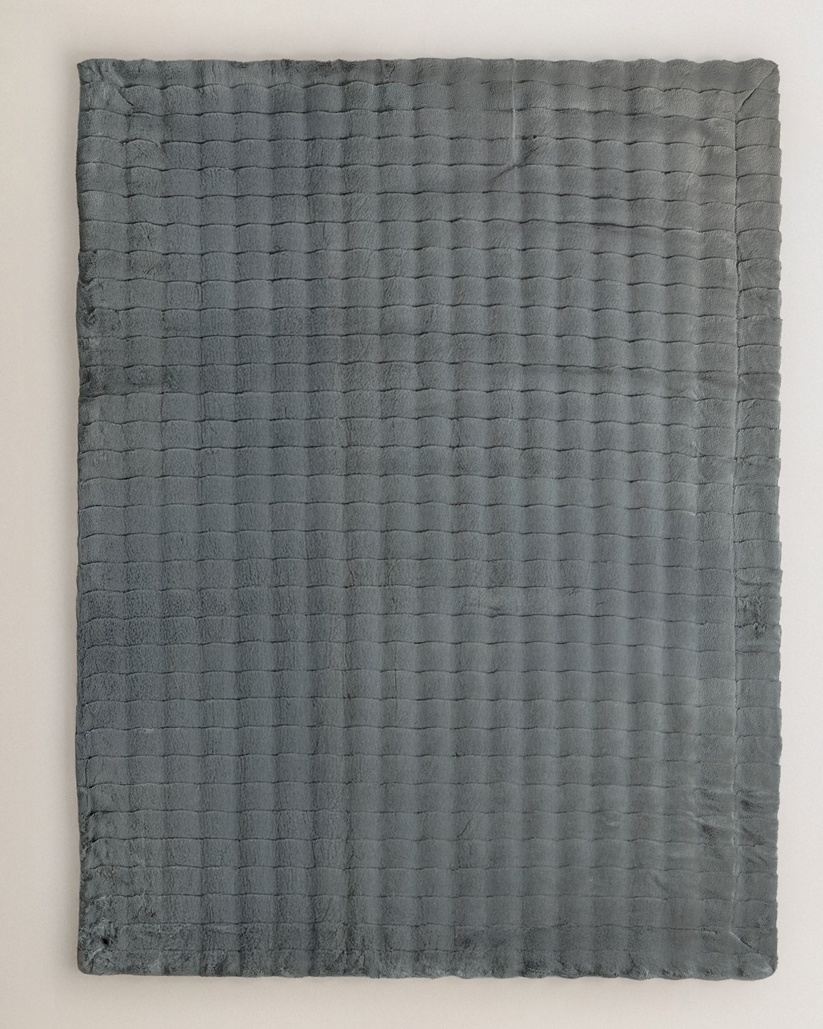 Manta efecto pelo ondas verde seco