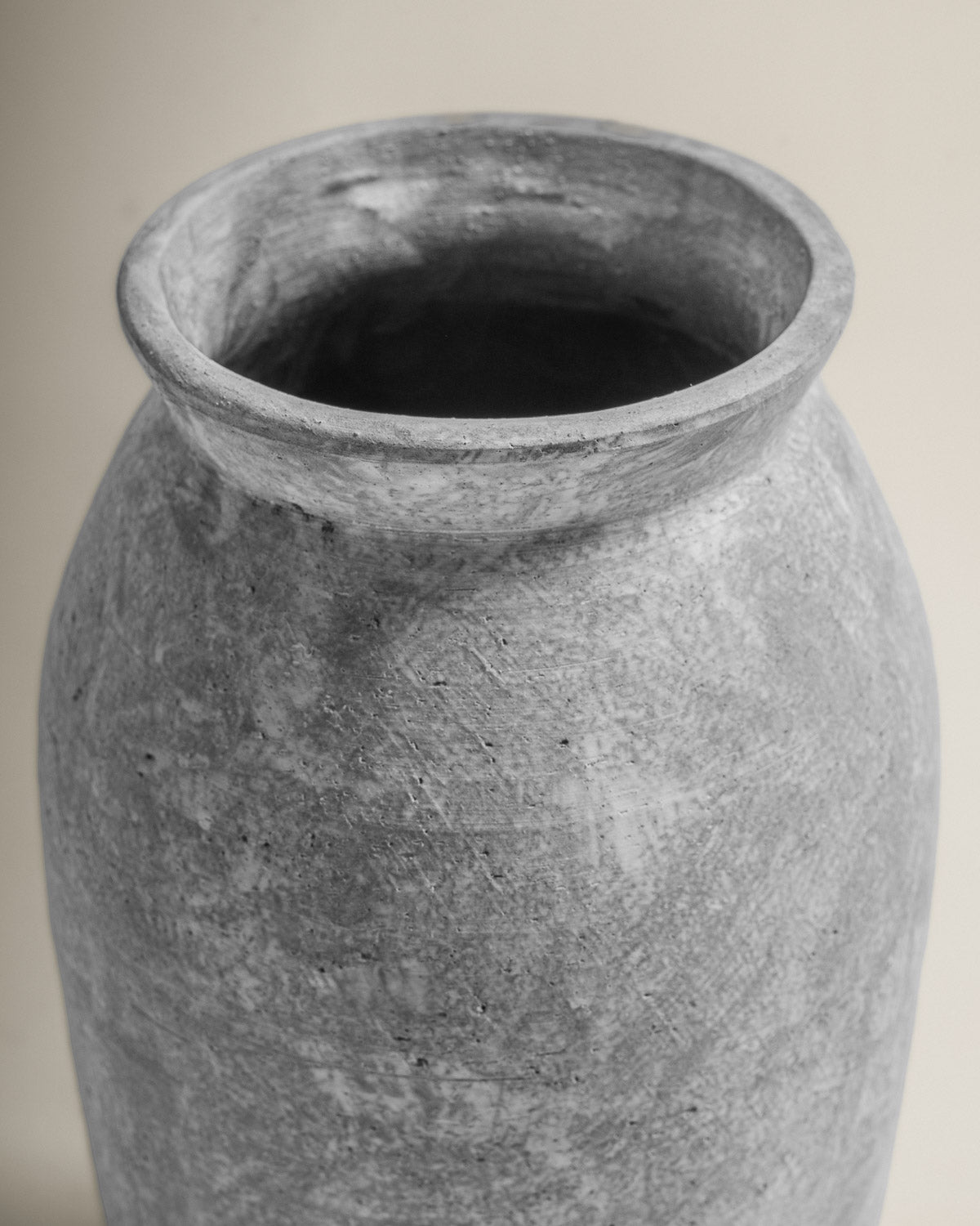 Jarrón Cerámica Gris Perla