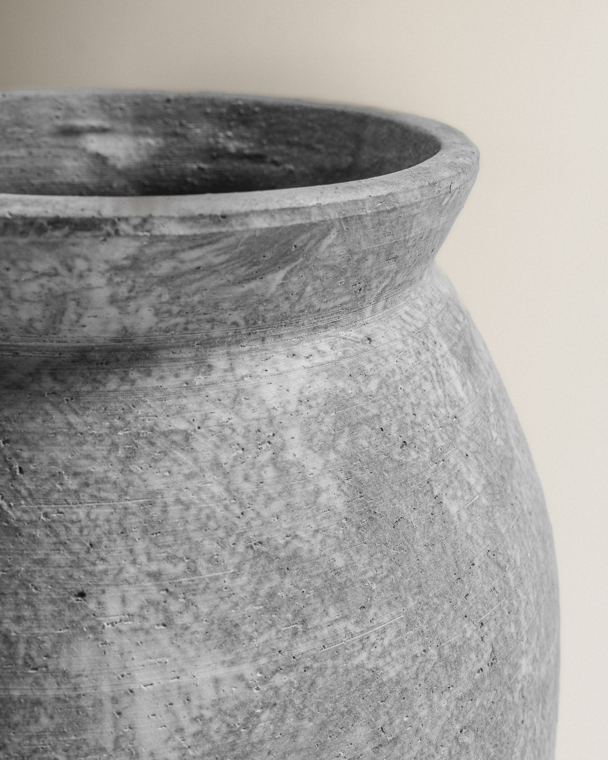 Jarrón Cerámica Gris Perla