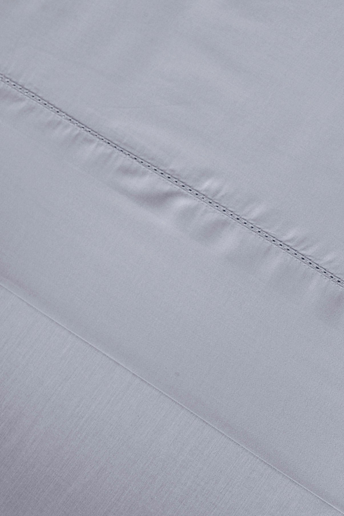 Conjunto de lençóis de cetim com bainha lisa azul Keike