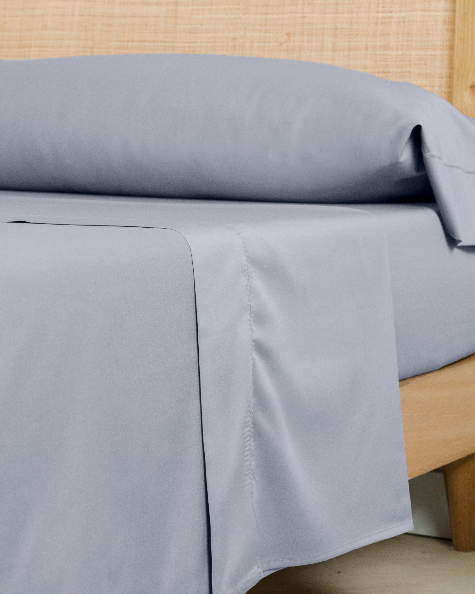 Joc de Llençols Setí amb Vainica Llisses Blau Keike